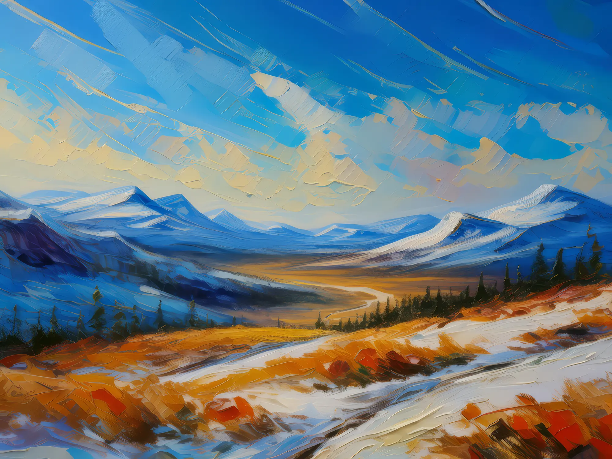 Painting: Stark Boreal Desert Vistas