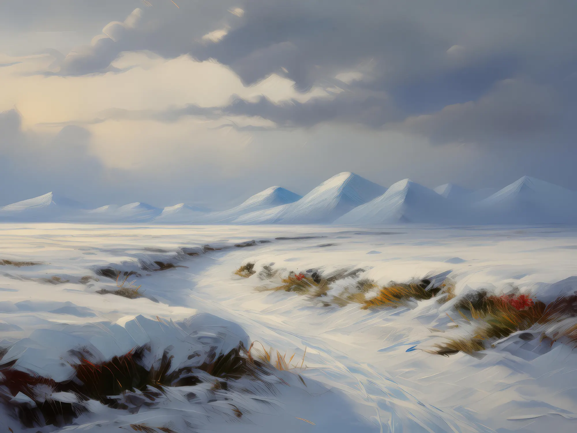Painting: Stark White Wilderness