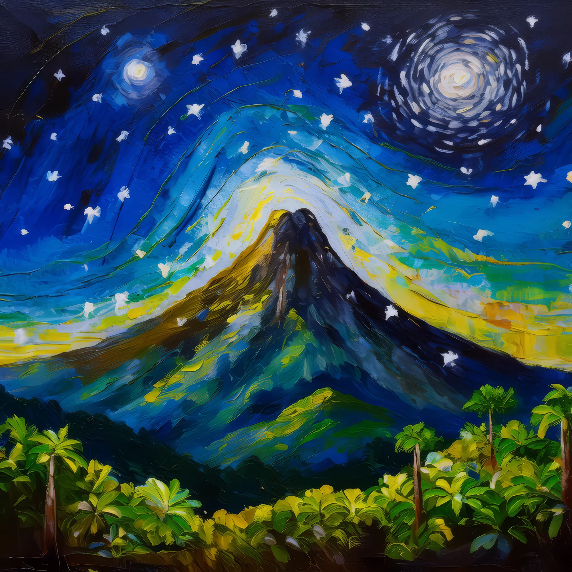 Painting: Starlight on the Tropical Summit