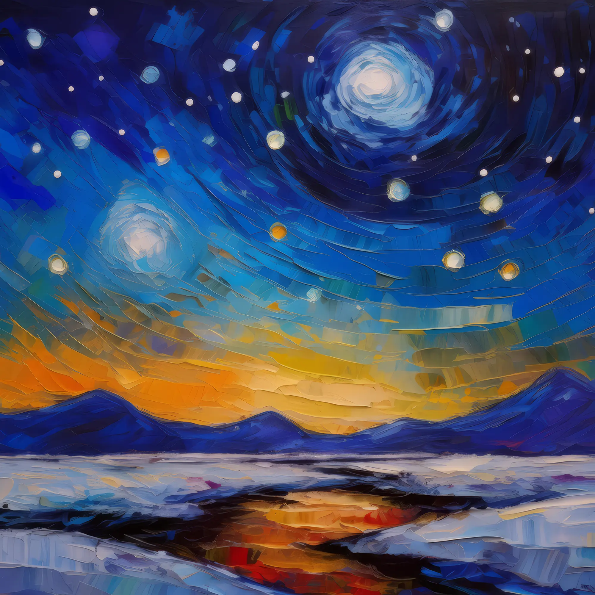 Painting: Starlit Polar Night