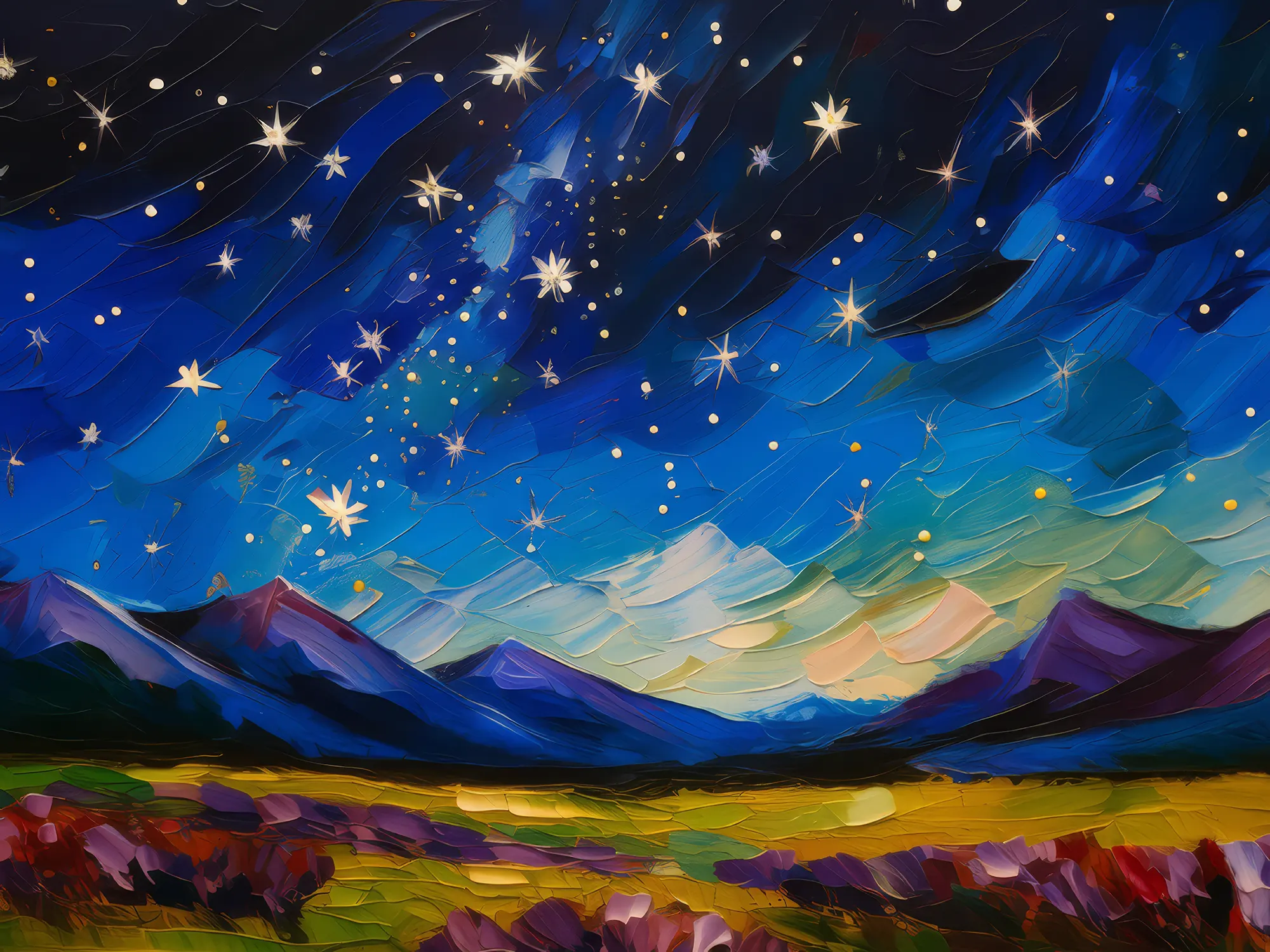 Painting: Starry Night Sky