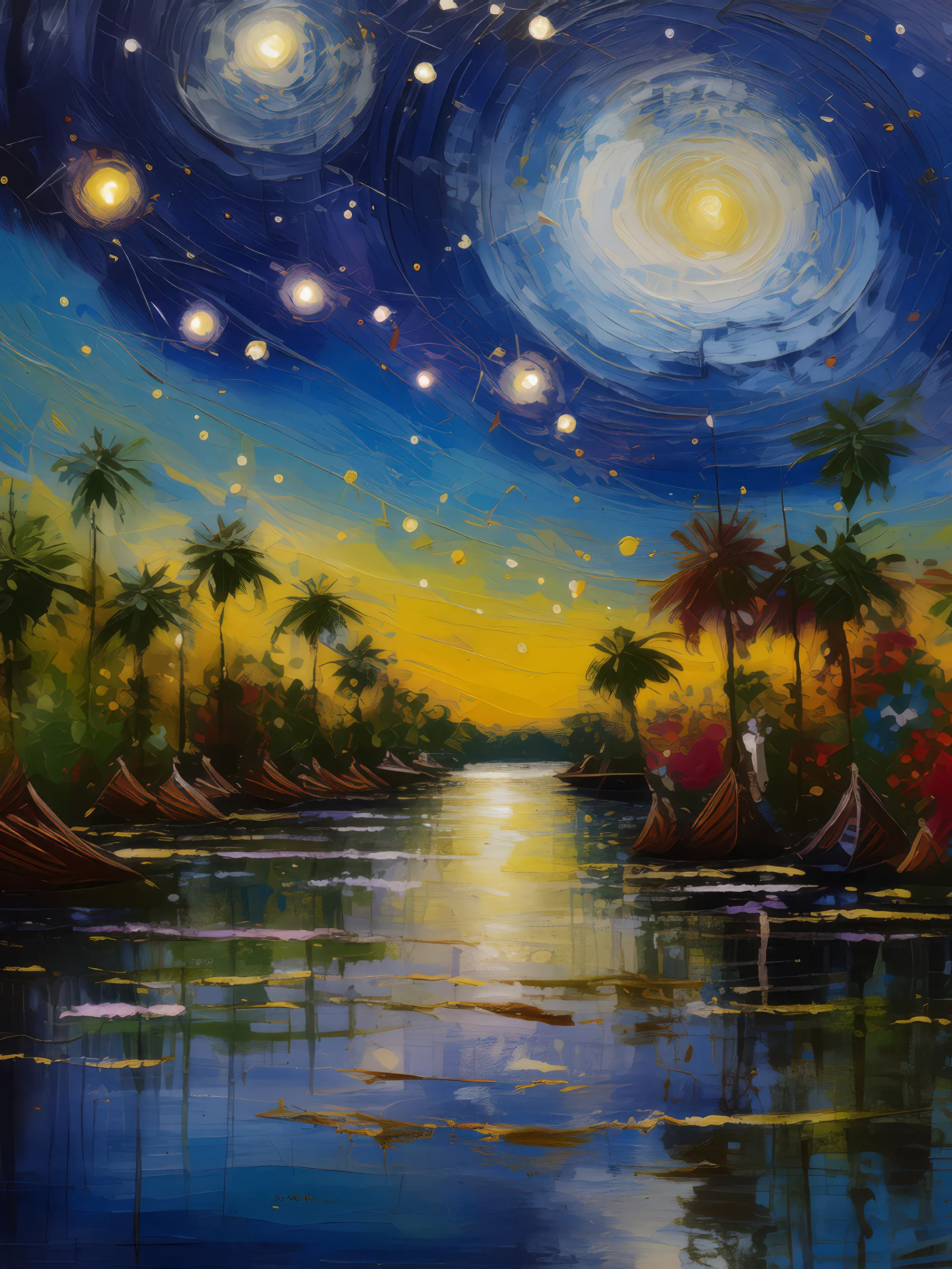 Painting: Starry Nights at the Delta