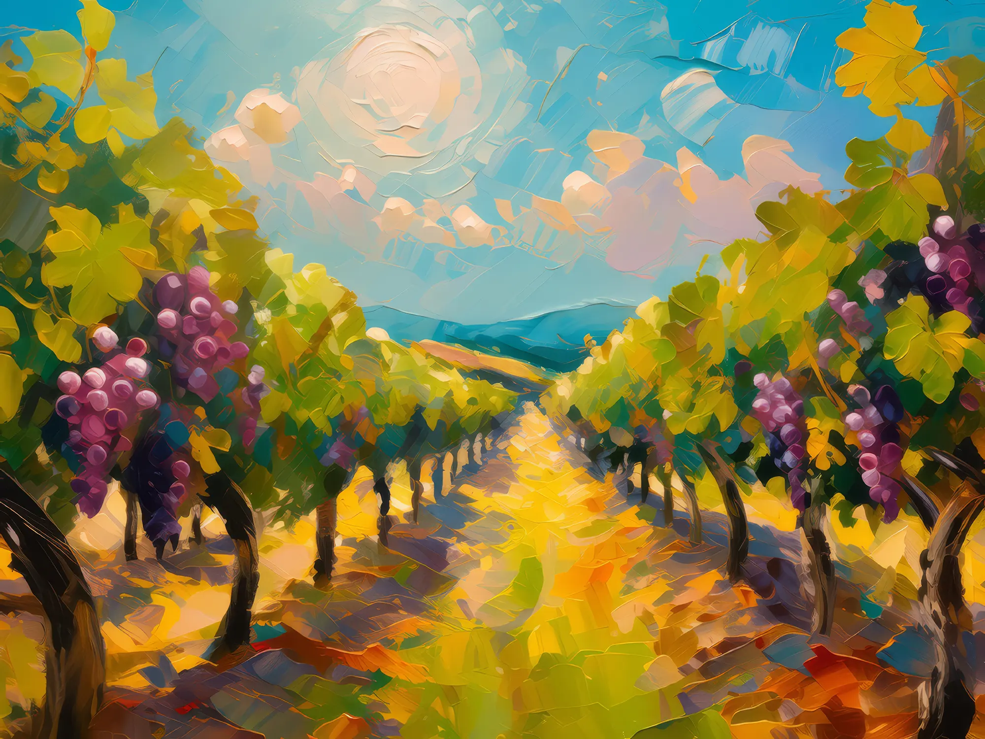 Painting: Summer Vineyard at Noon