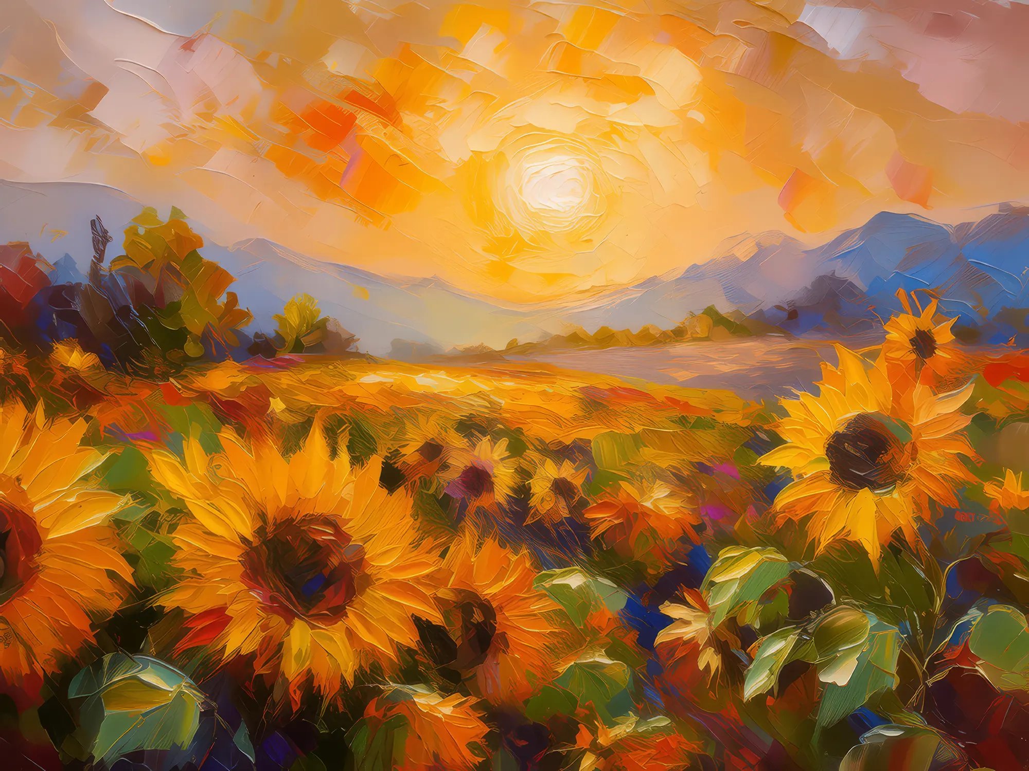 Painting: Sunflower Sunrise