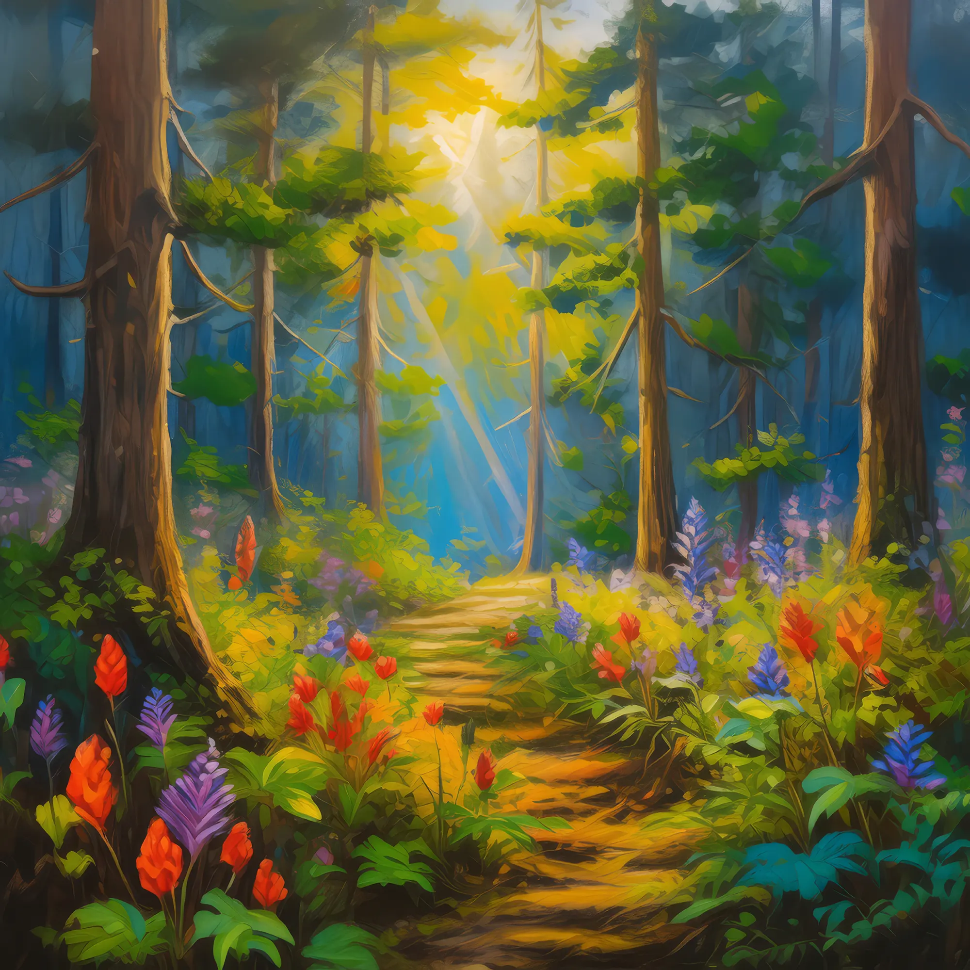 Painting: Sunlit Clearing Discovery