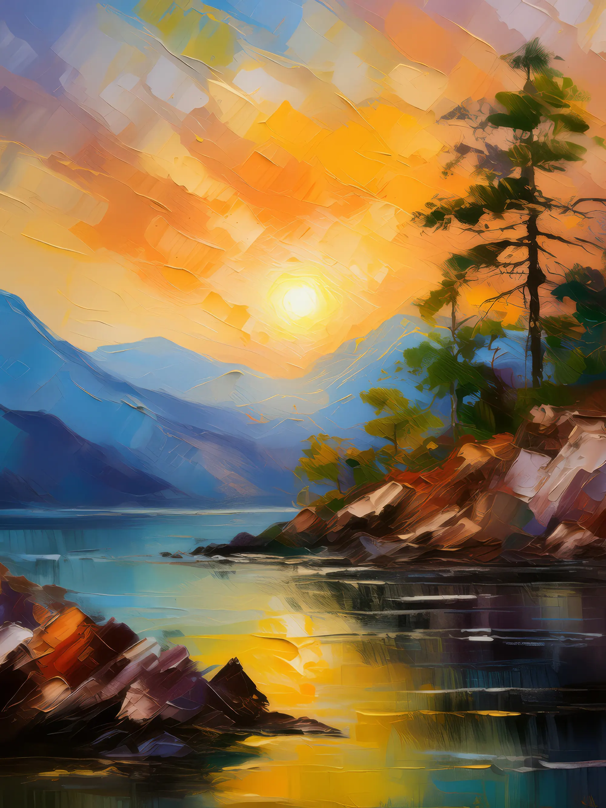 Painting: Sunrise Serenade on Crag