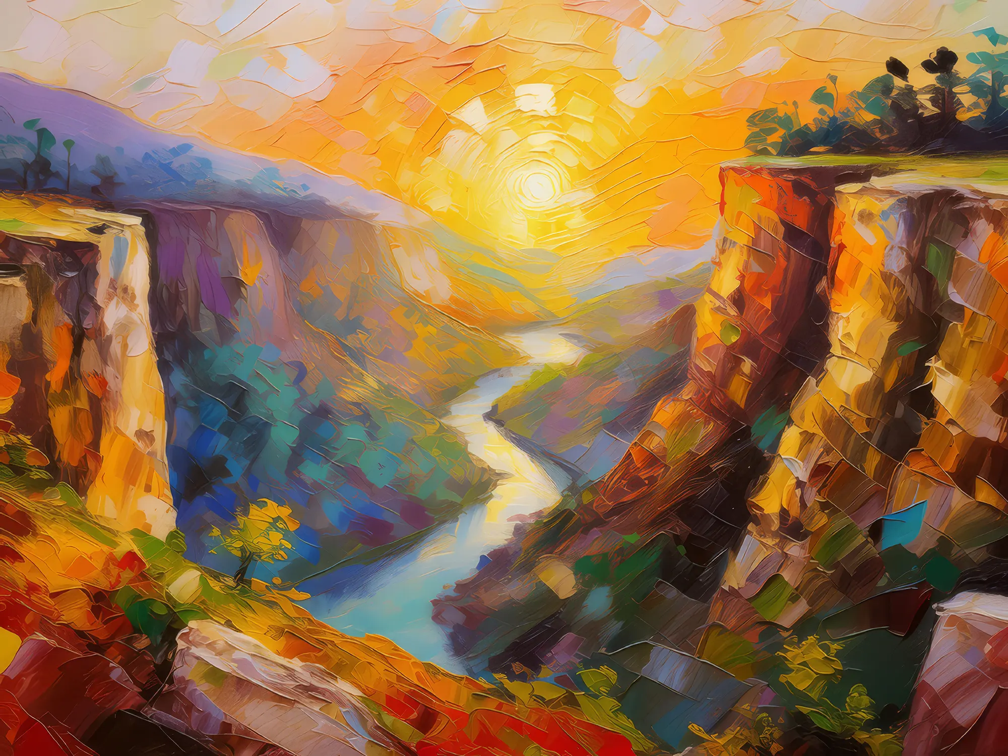 Painting: Sunrise Valley Chasm