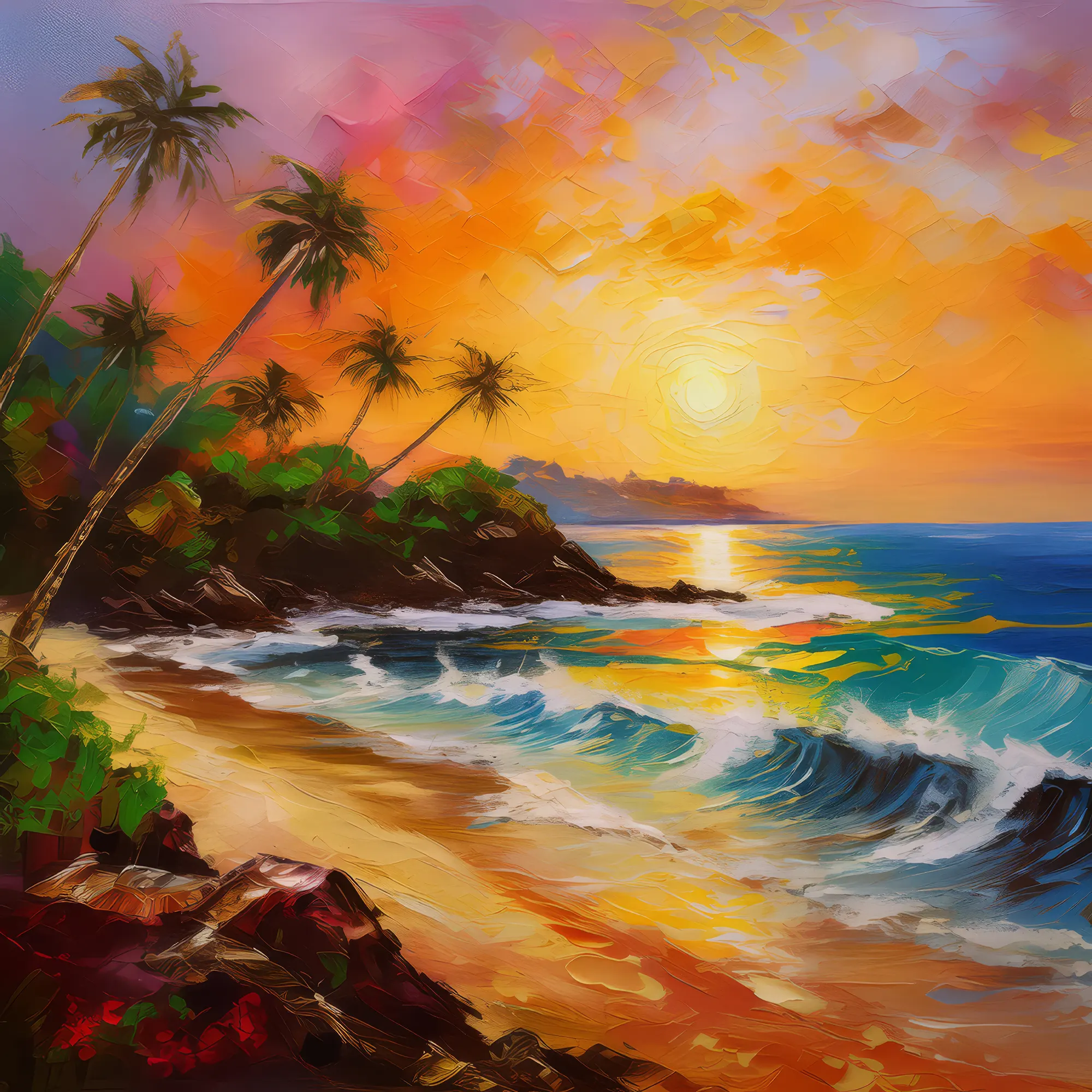 Painting: Sunset Beach Island