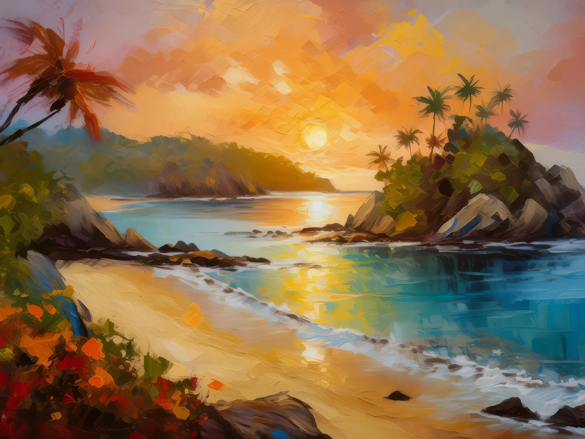 Painting: Sunset Cove Island