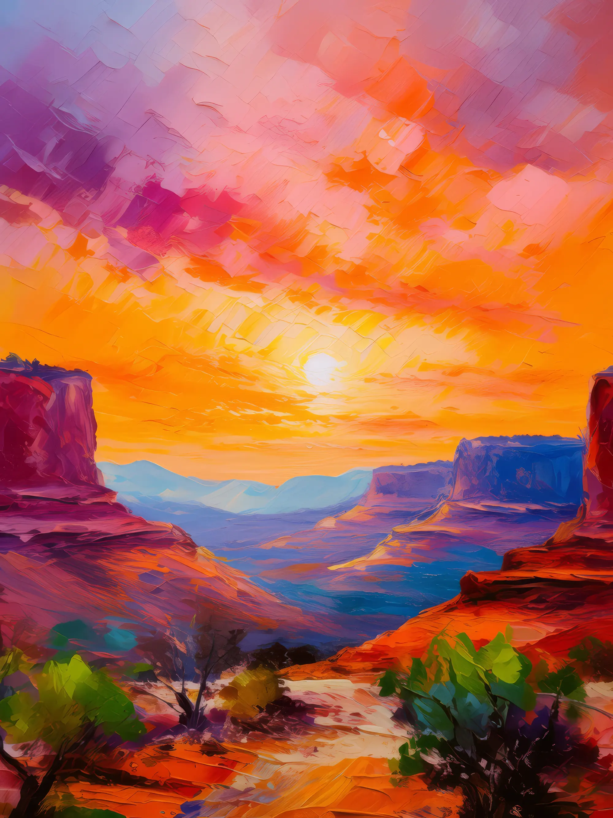 Painting: Sunset Over Red Mesa