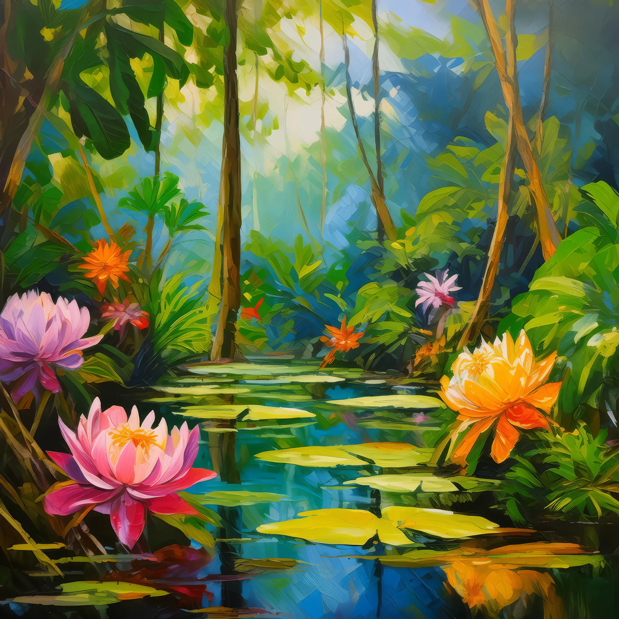 Painting: Swamp Blossom Bloom