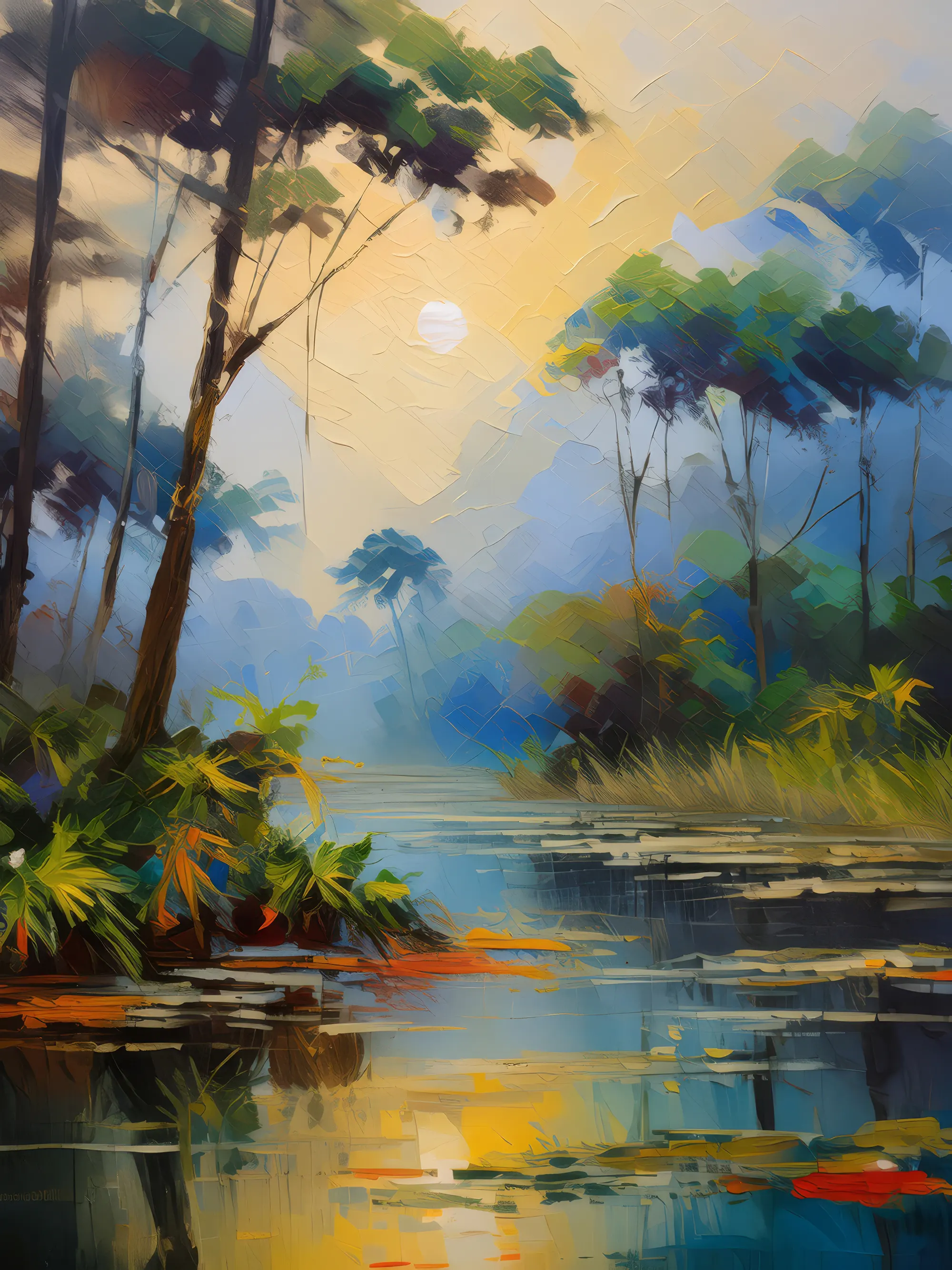 Painting: Swamp Mist Morning