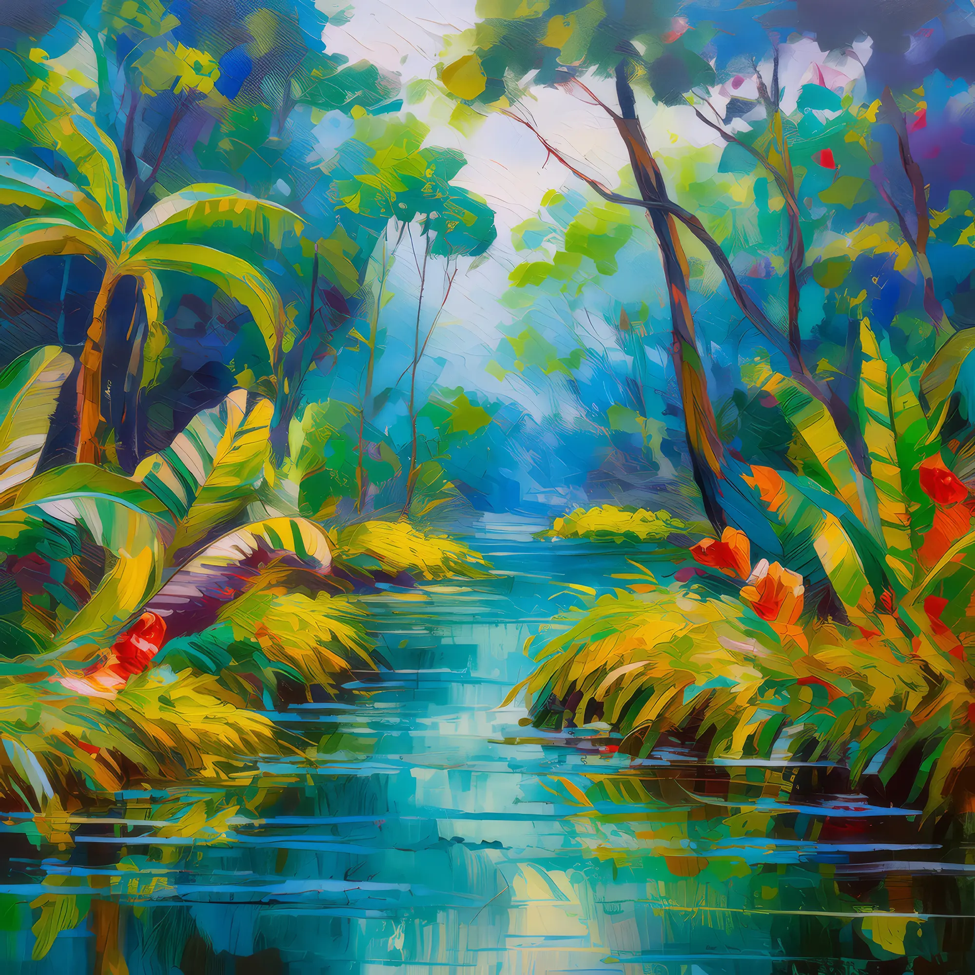 Painting: Swamp Water Trails