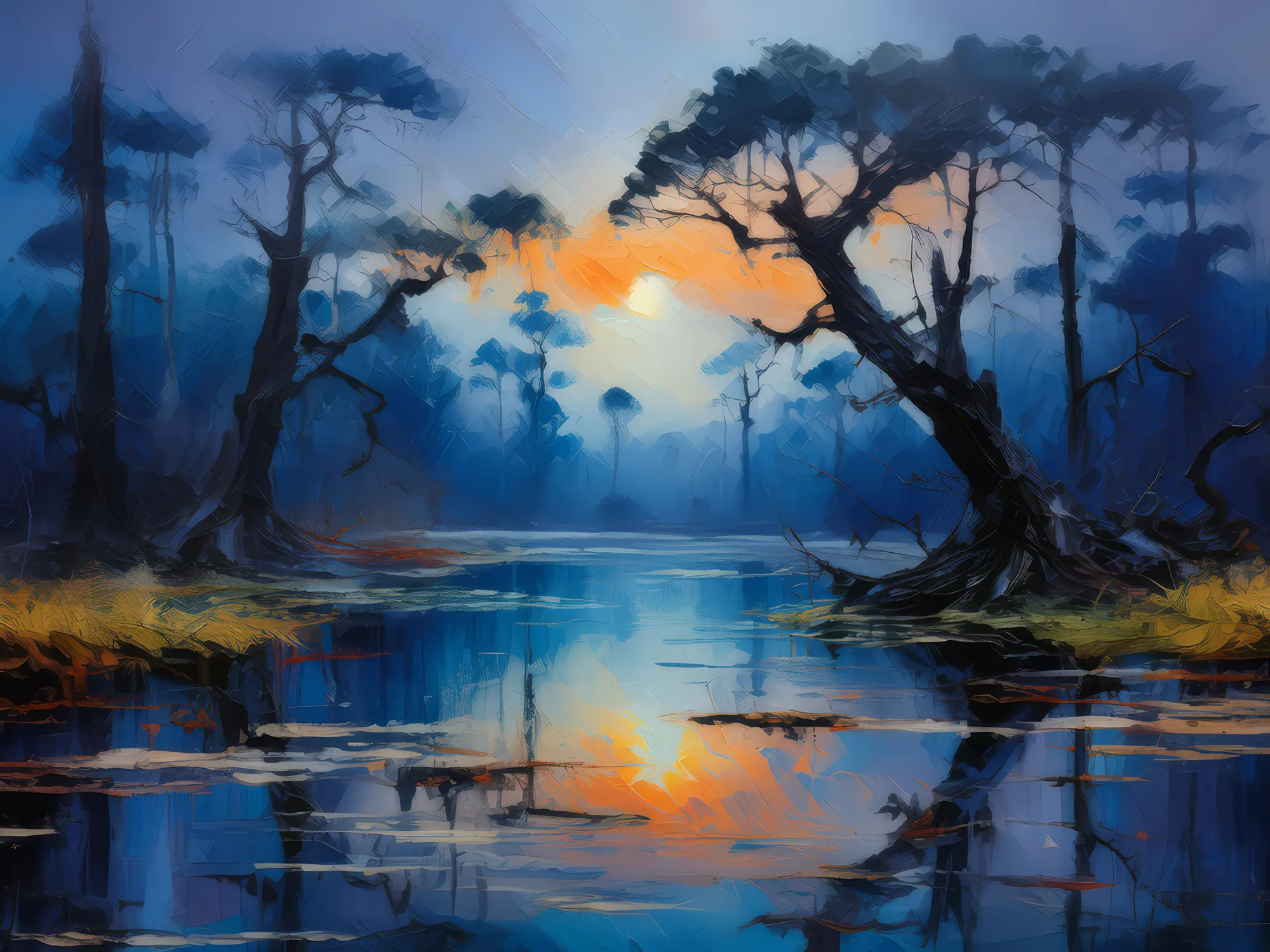 Painting: Swamp at Twilight