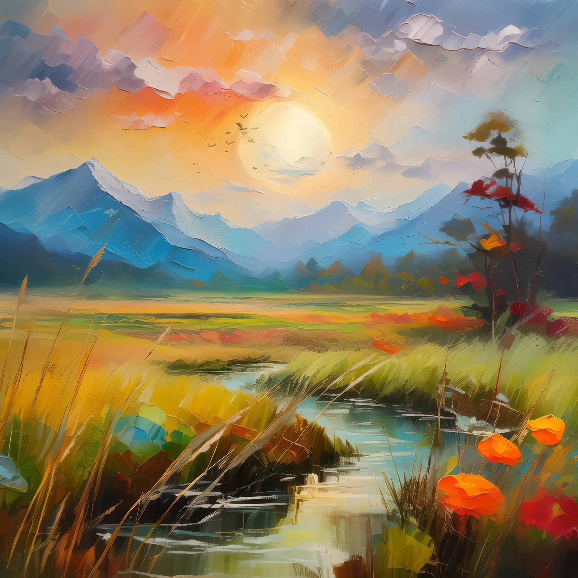 Painting: Temperate Grassland Harmony
