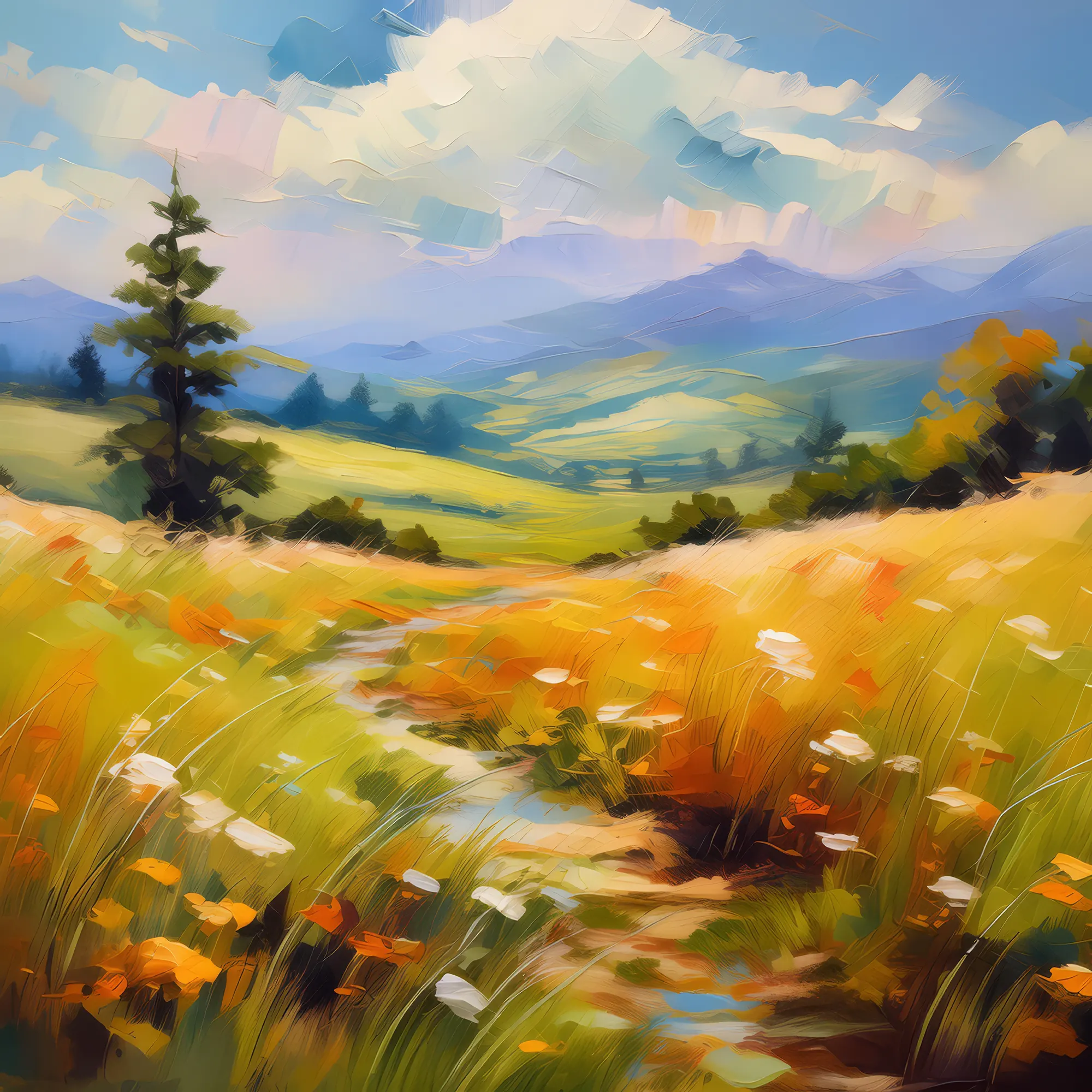 Painting: Temperate Grassland Impressionism