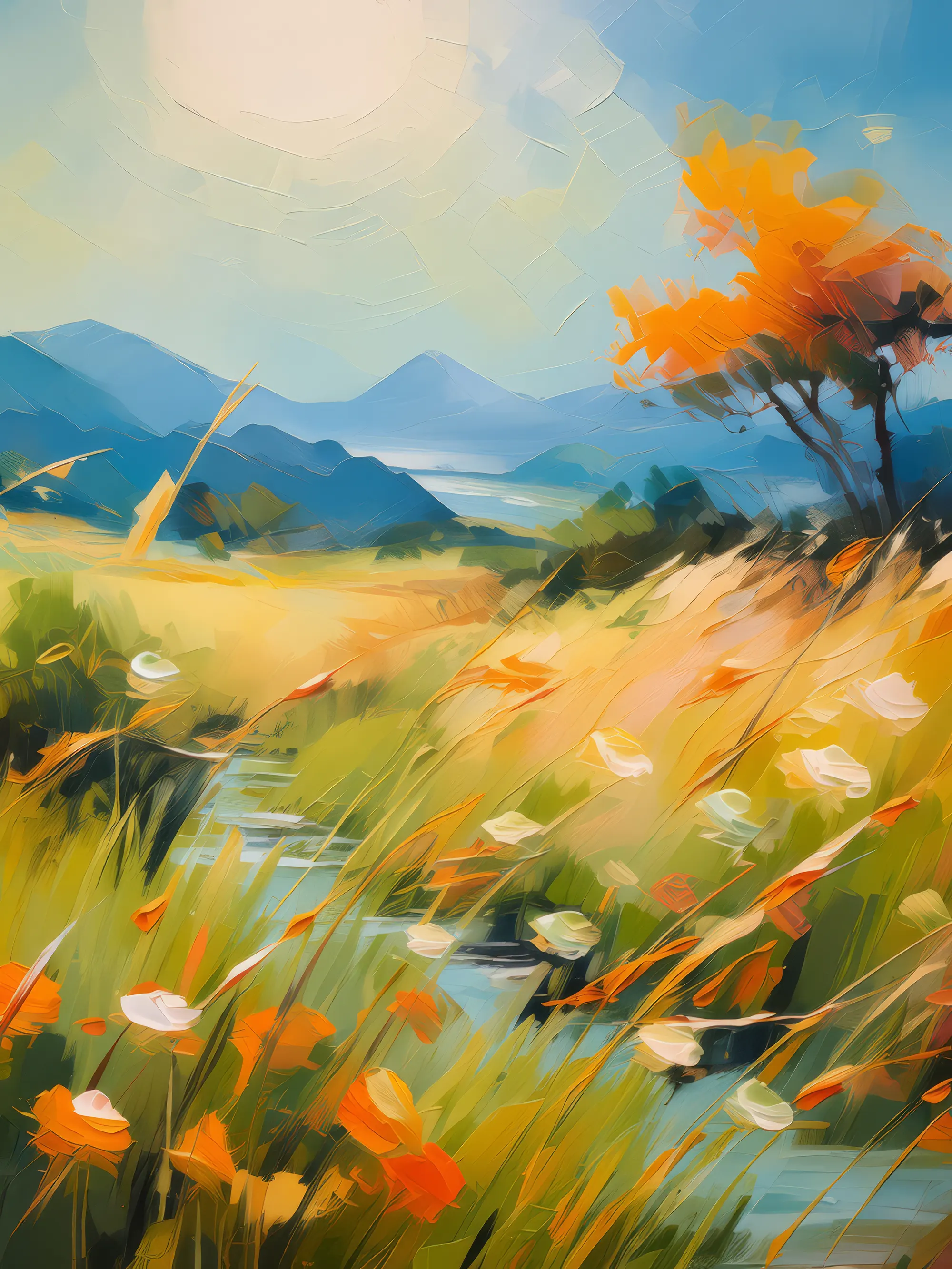 Painting: Temperate Grassland Serenity