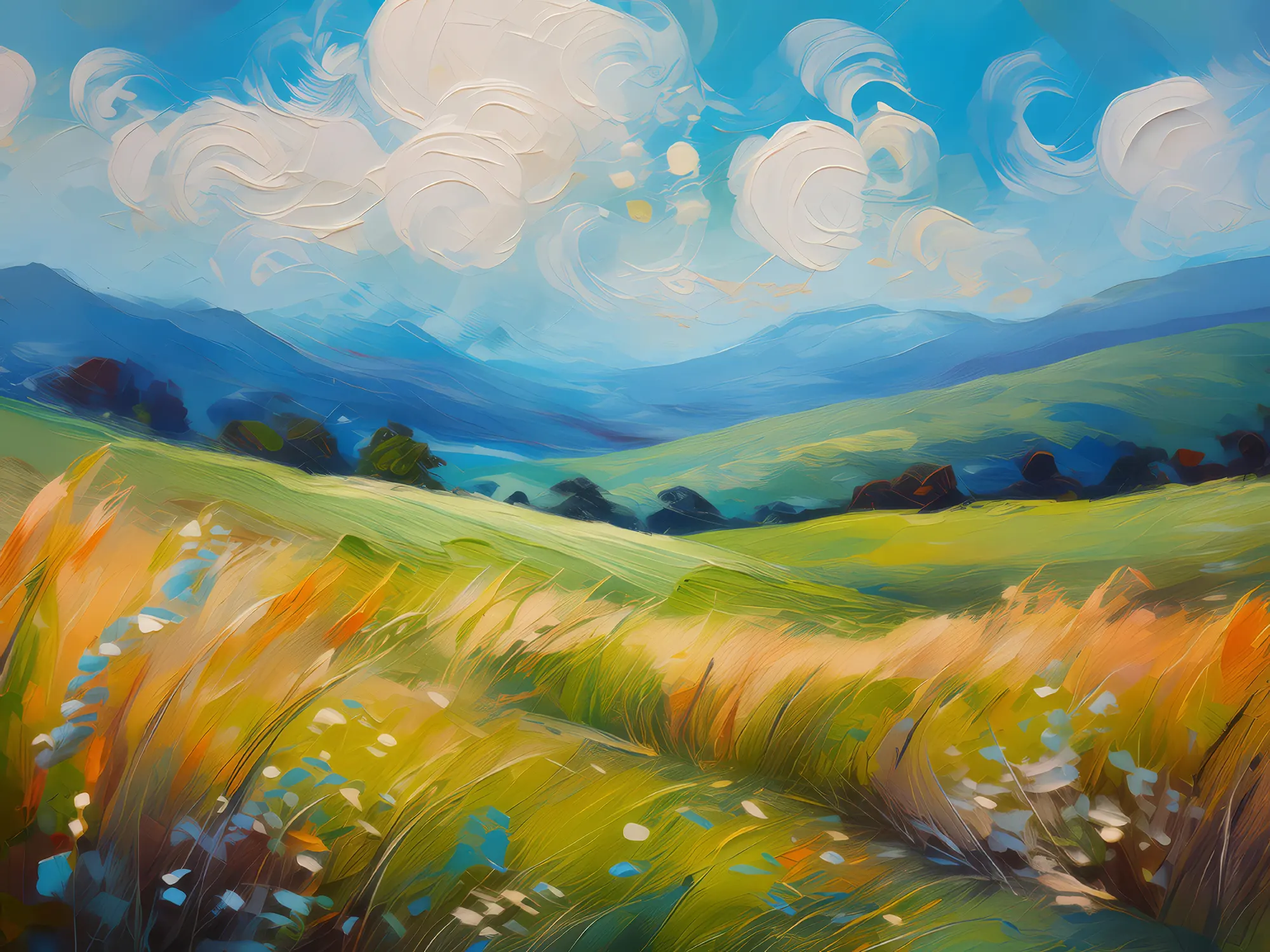 Painting: Temperate Grassland Zephyr