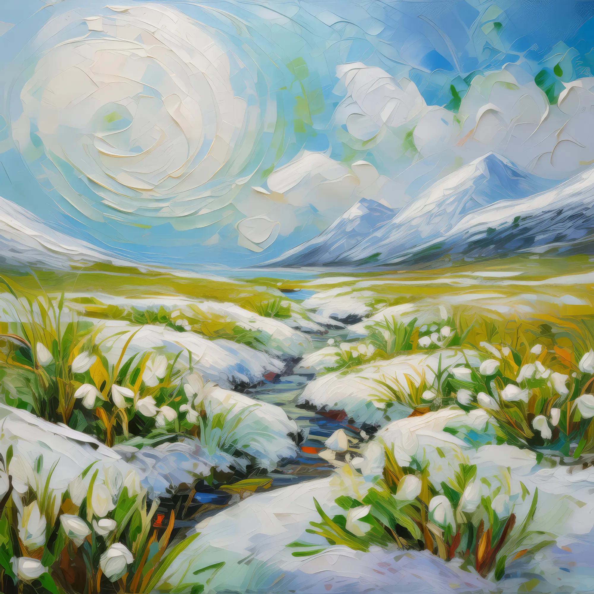 Painting: Thawing Arctic Grassland