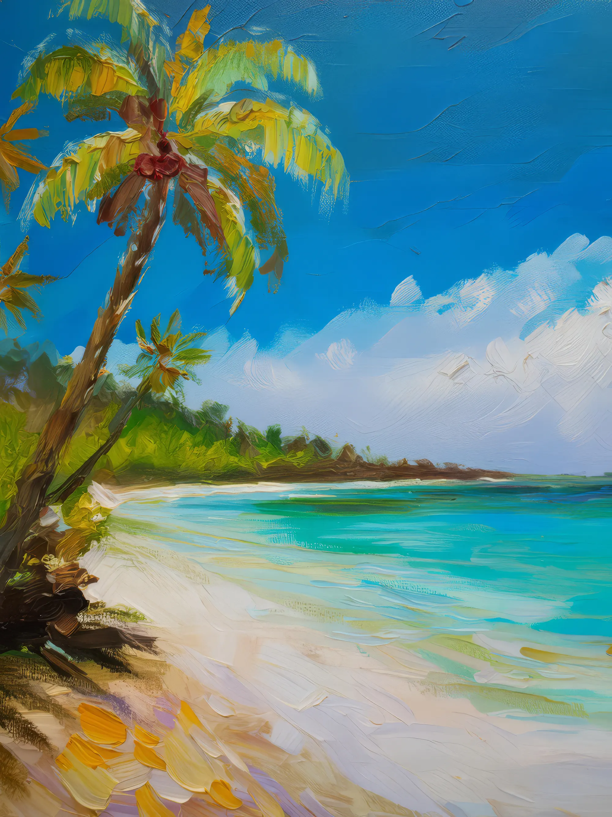 Painting: Tropical Beach Relaxation