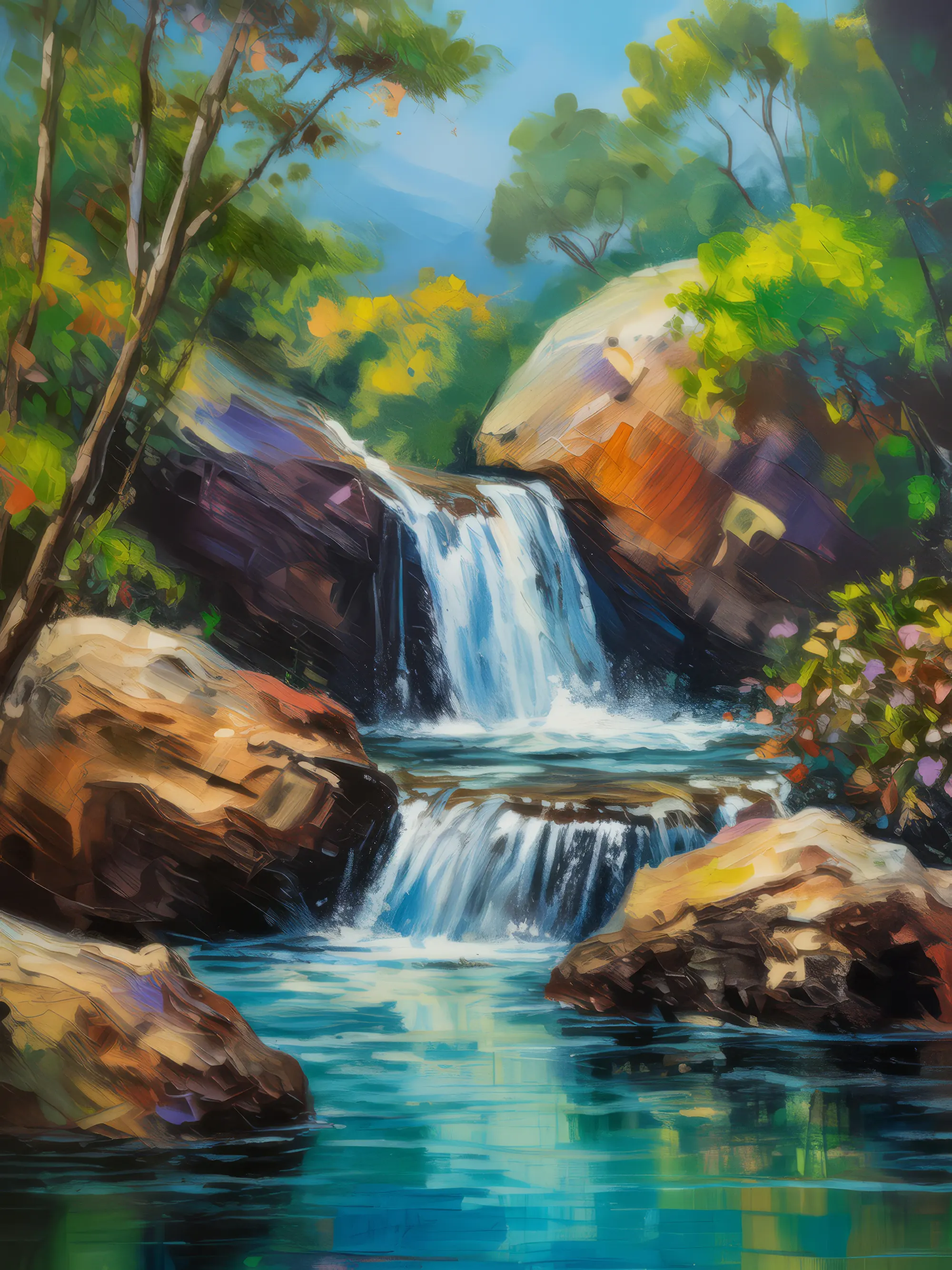 Painting: Tropical Dry Forest Cascade