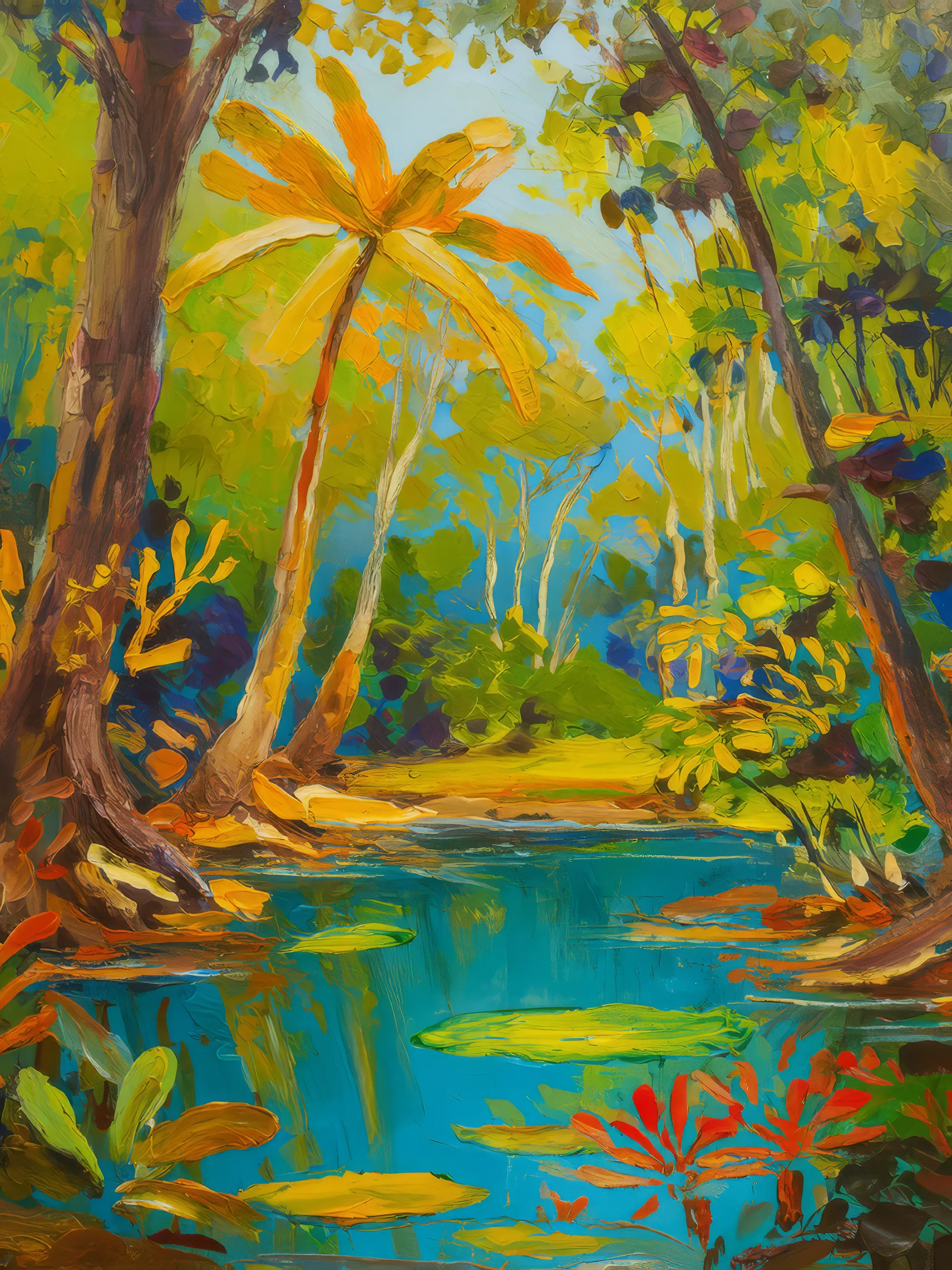 Painting: Tropical Dry Forest Oasis