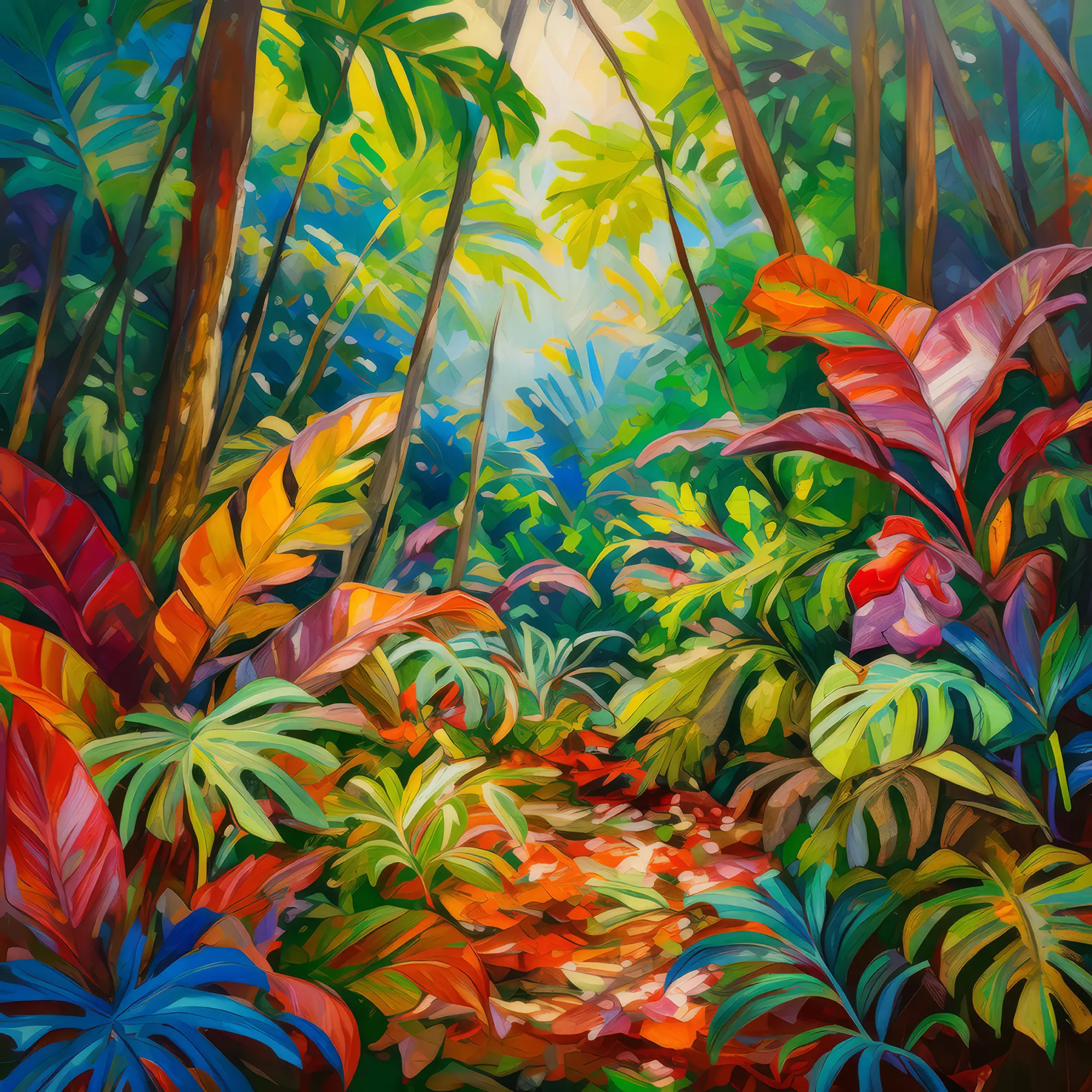 Painting: Tropical Forest Floor