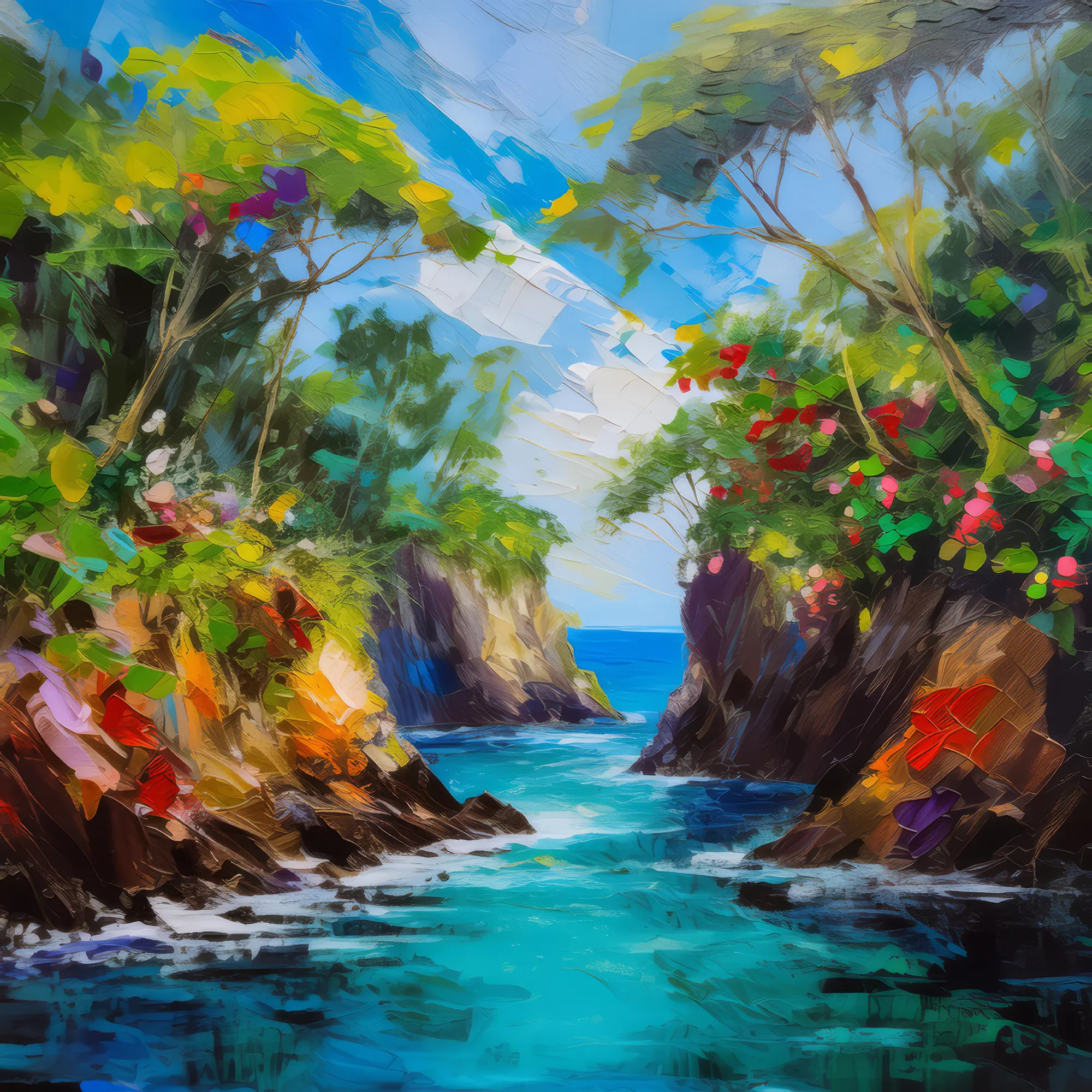Painting: Tropical Island Chasm