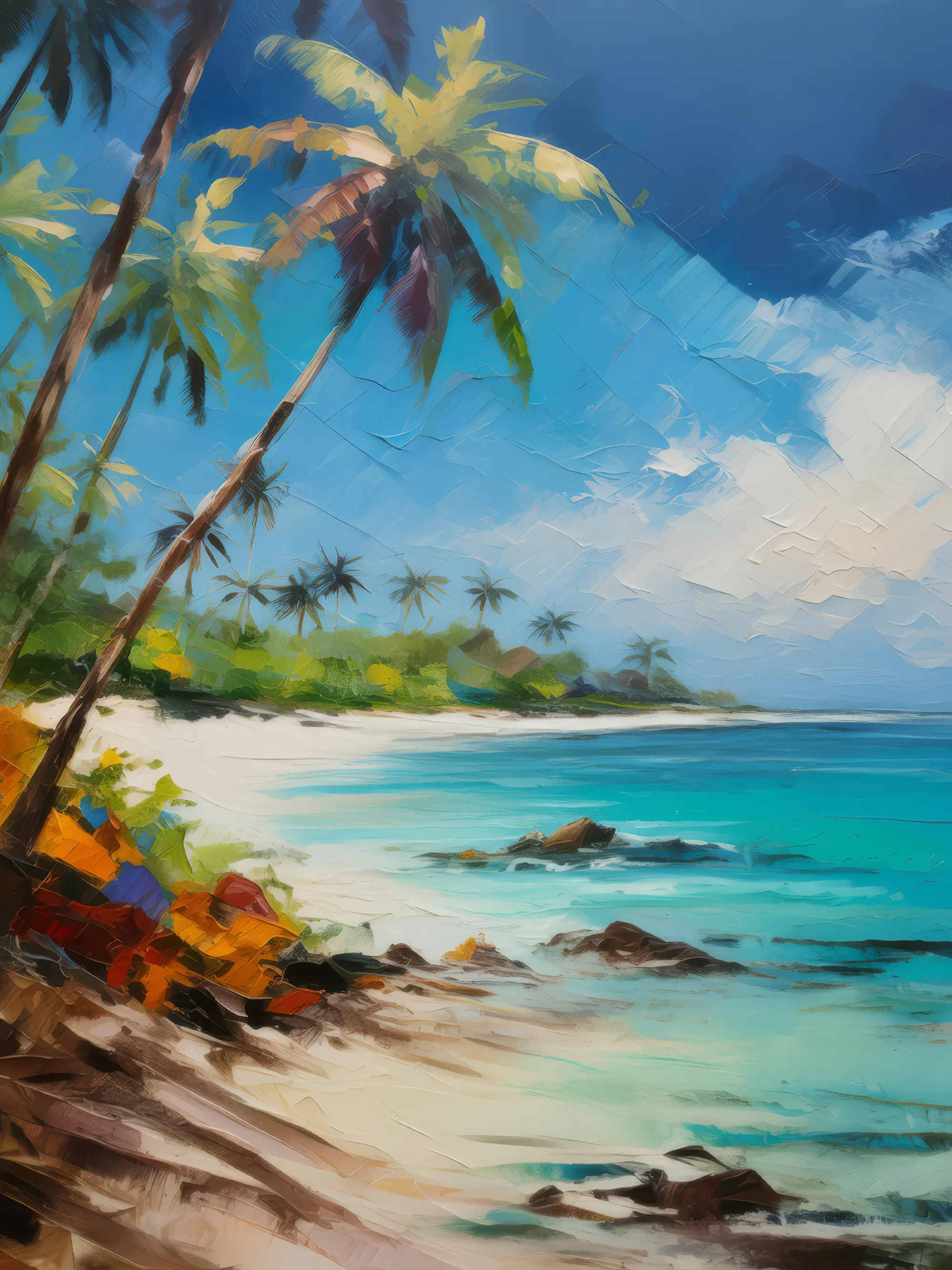 Painting: Tropical Island Getaway