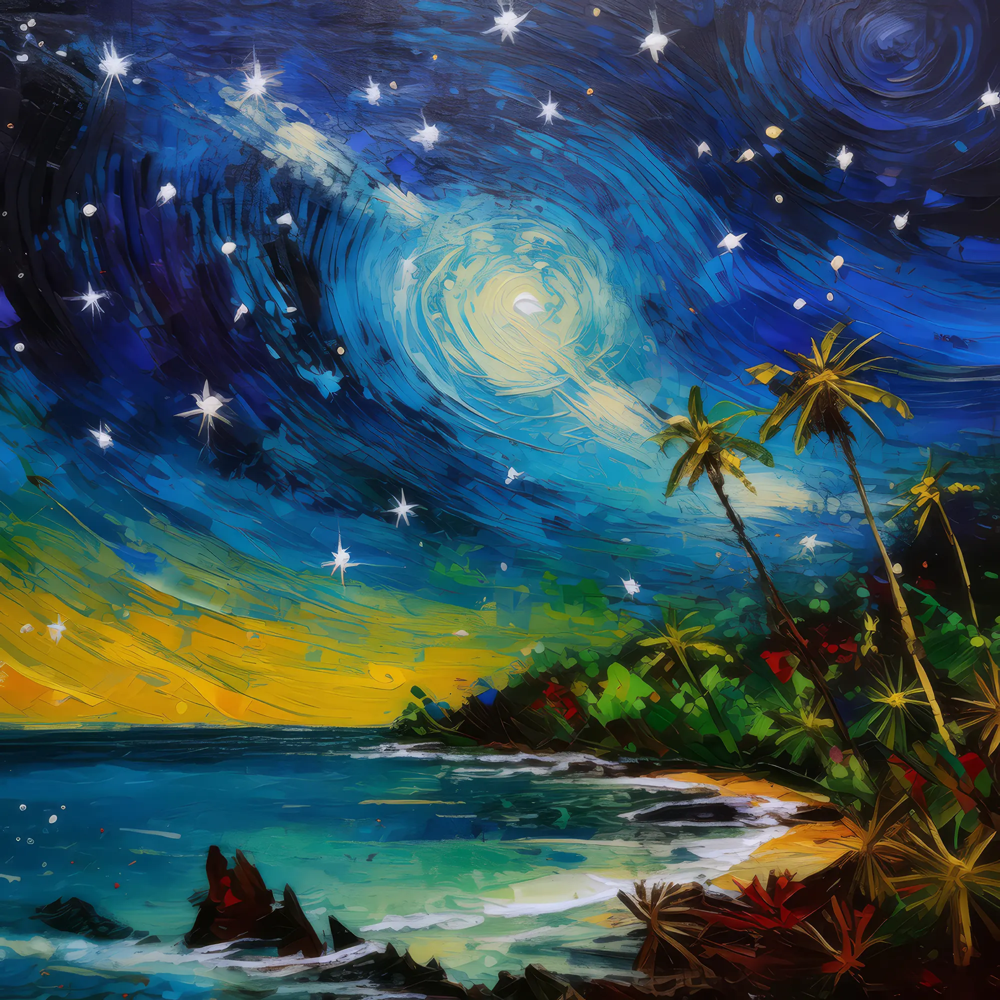 Painting: Tropical Night Sky