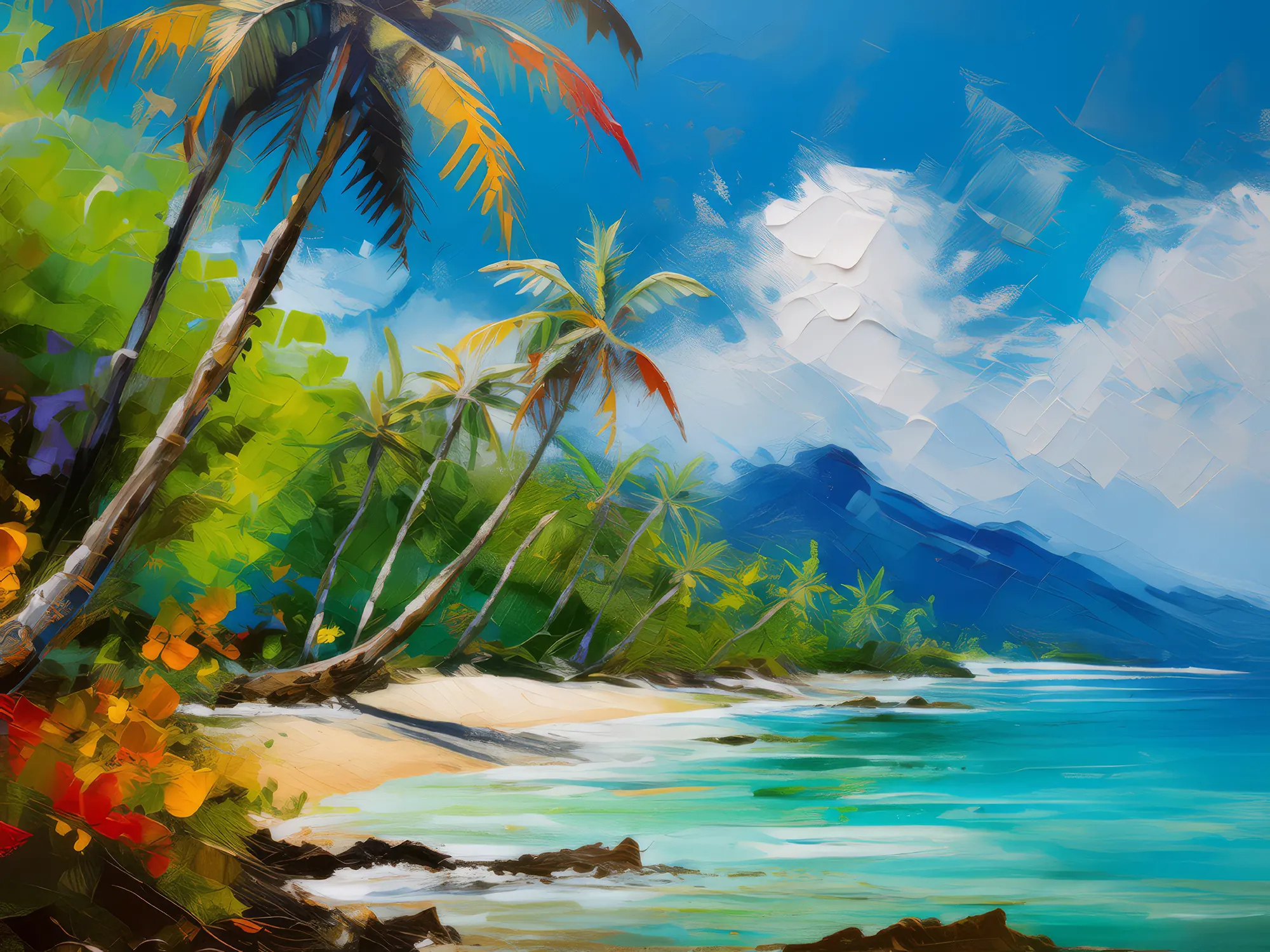 Painting: Tropical Paradise Island