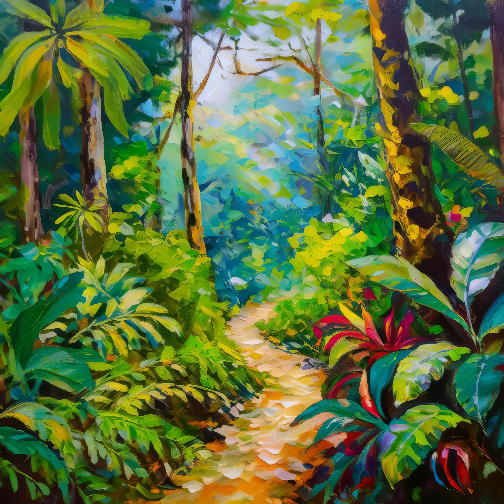Painting: Tropical Rainforest Trail