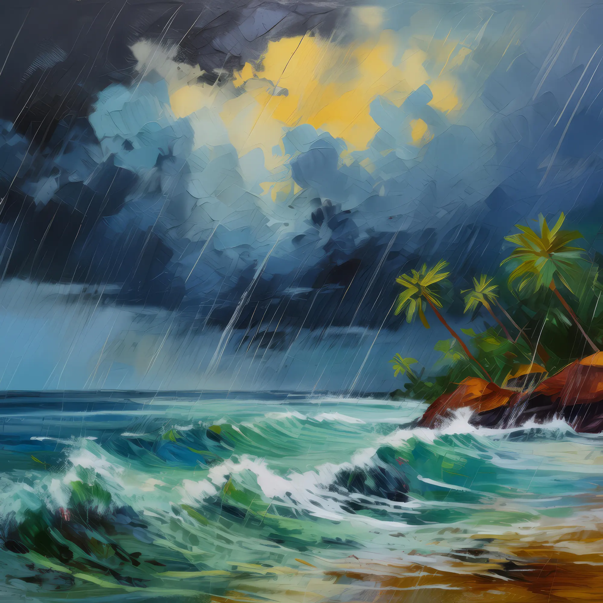 Painting: Tropical Rainstorm