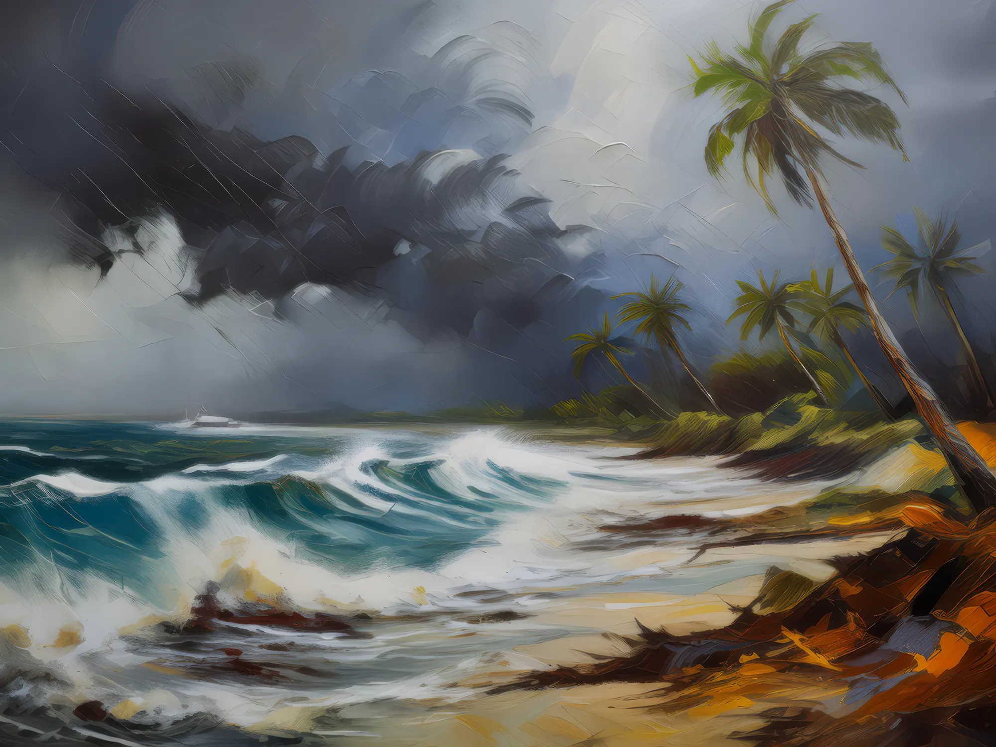 Painting: Tropical Storm Beach