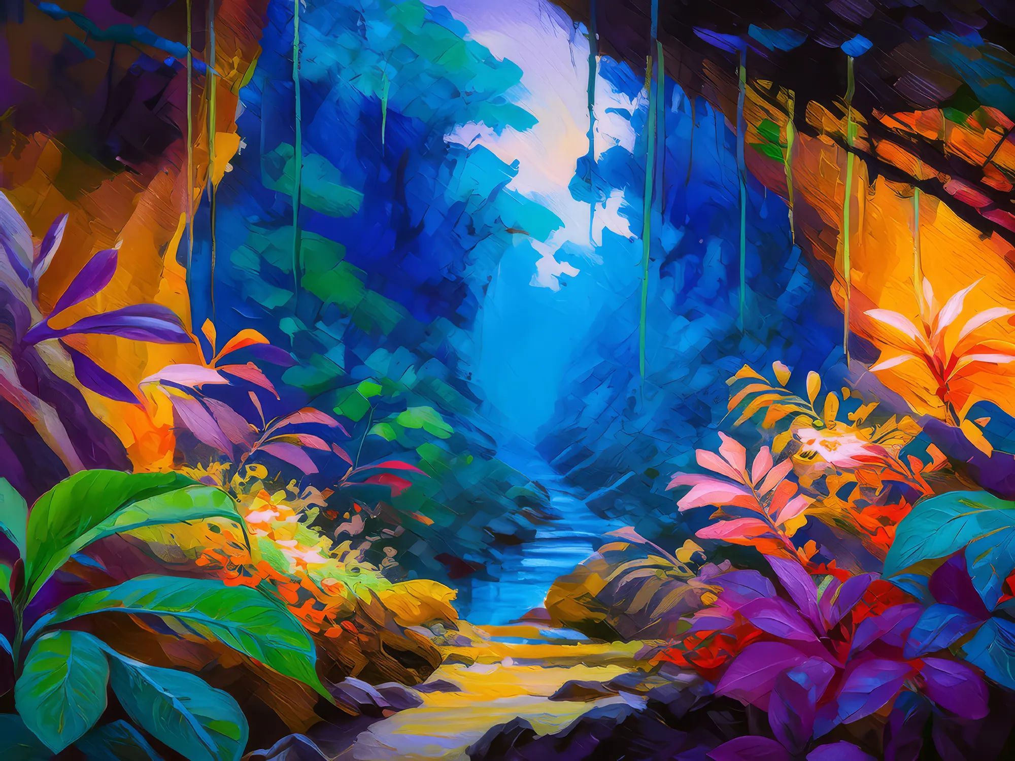 Painting: Twilight Jungle Chasm