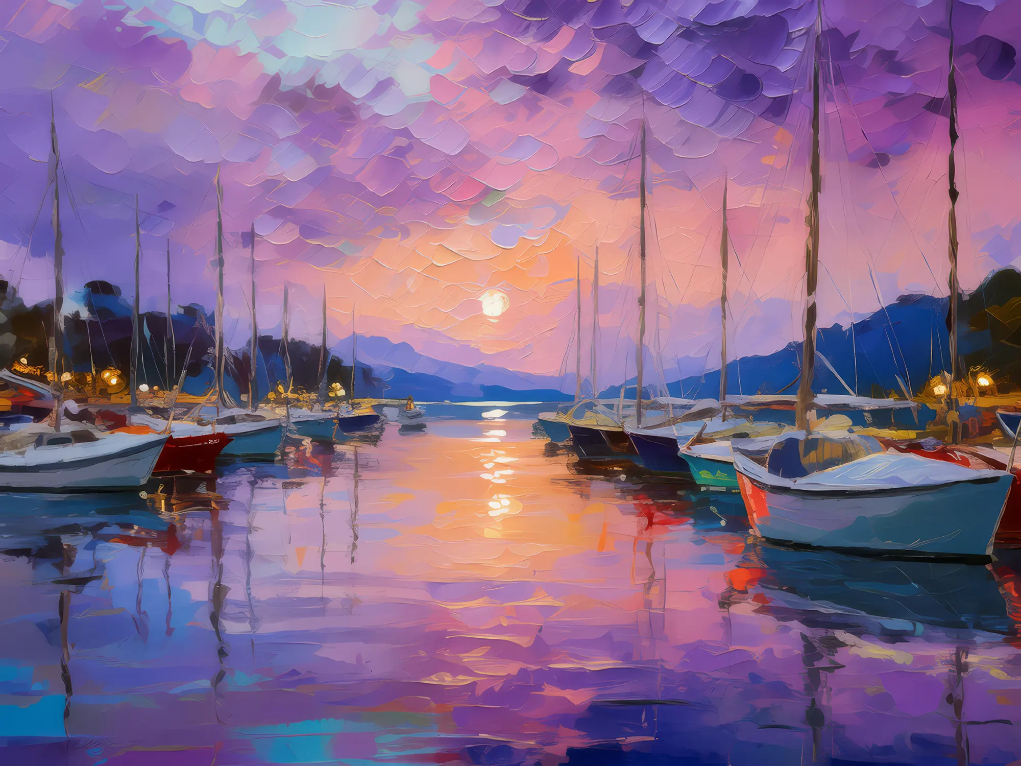 Painting: Twilight Marina