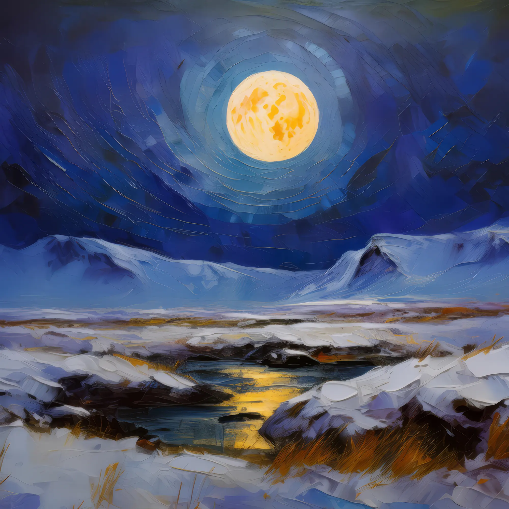 Painting: Under the Tundra Moon