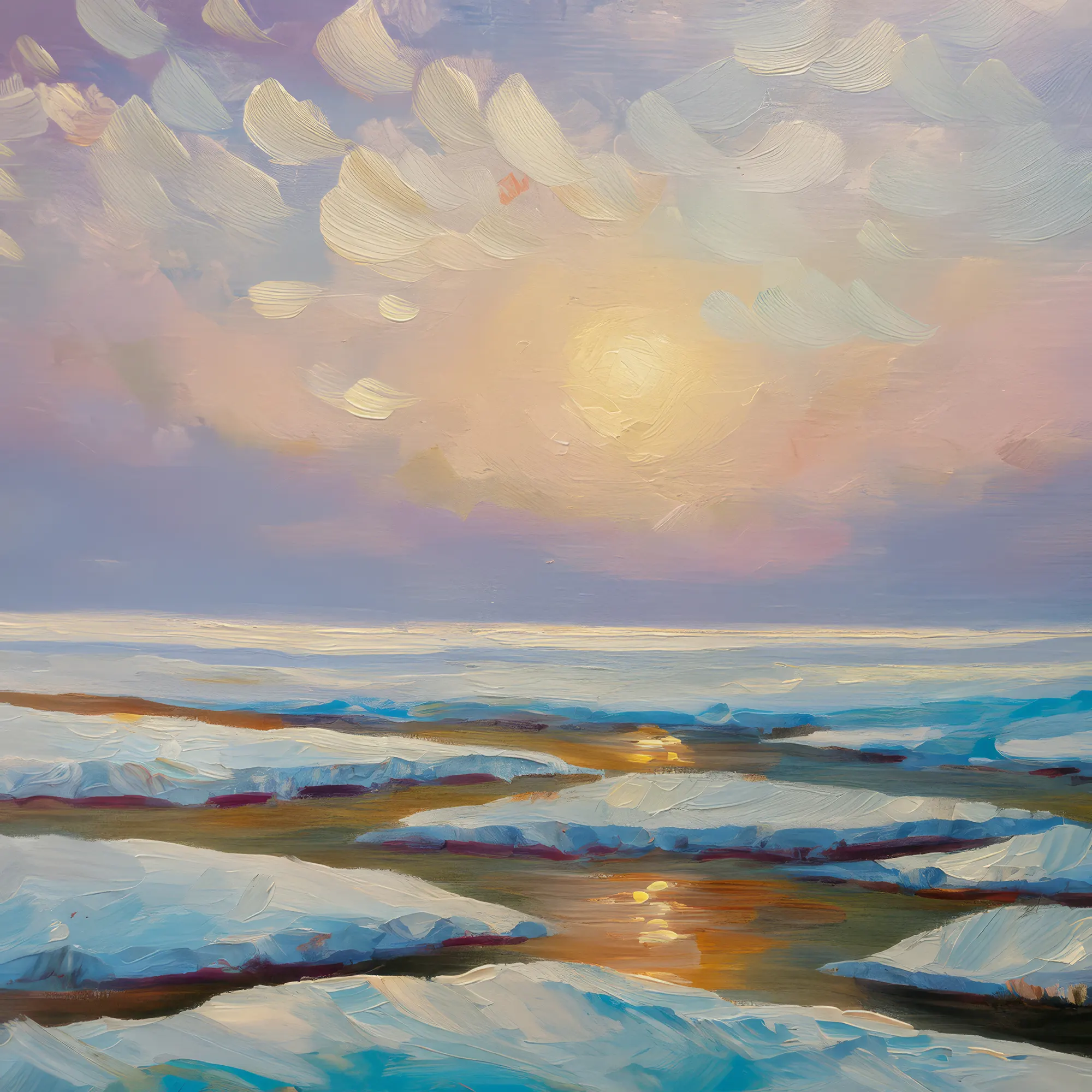 Painting: Vast Ice Field Panorama