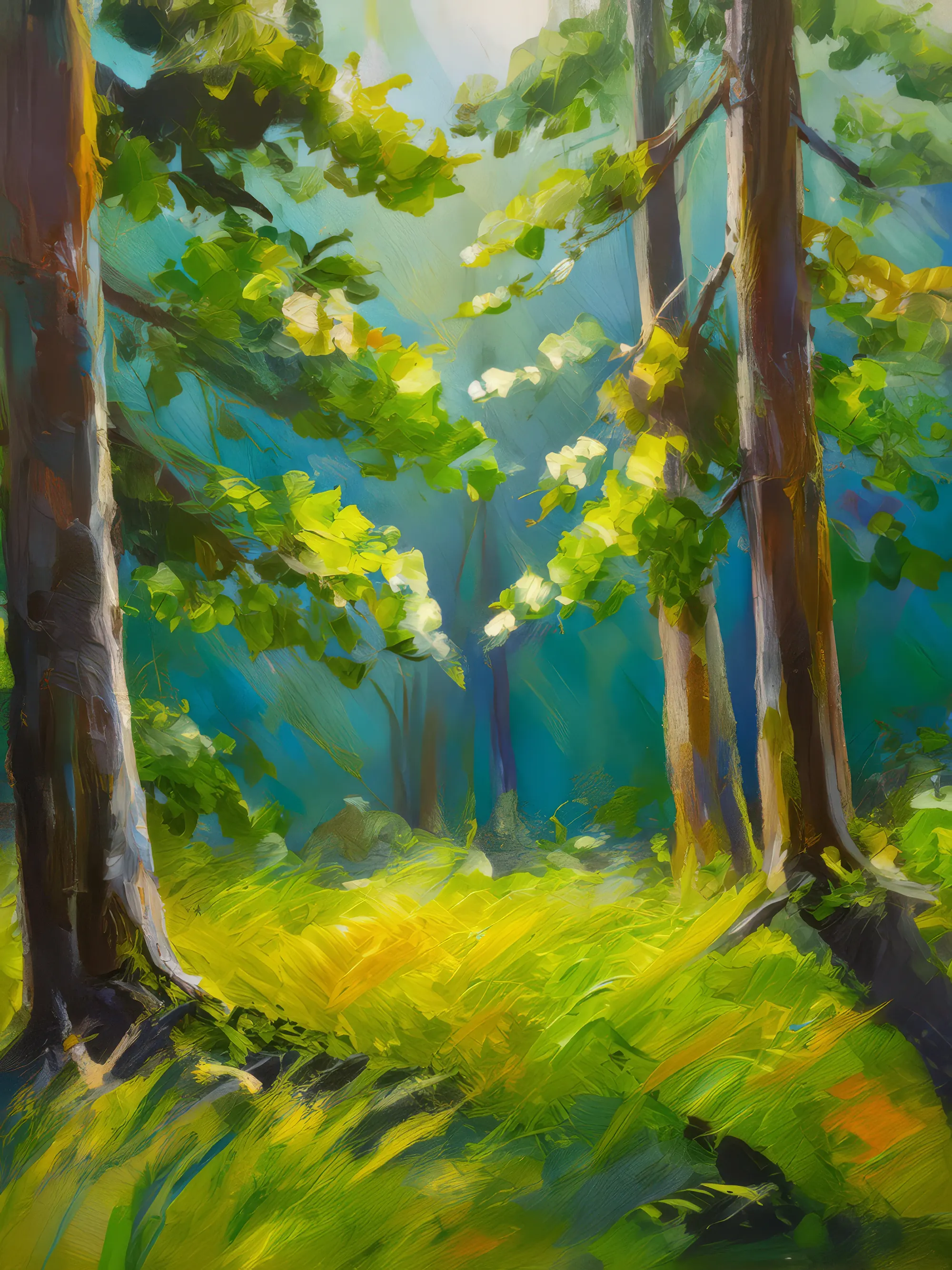 Painting: Verdant Forest Clearing