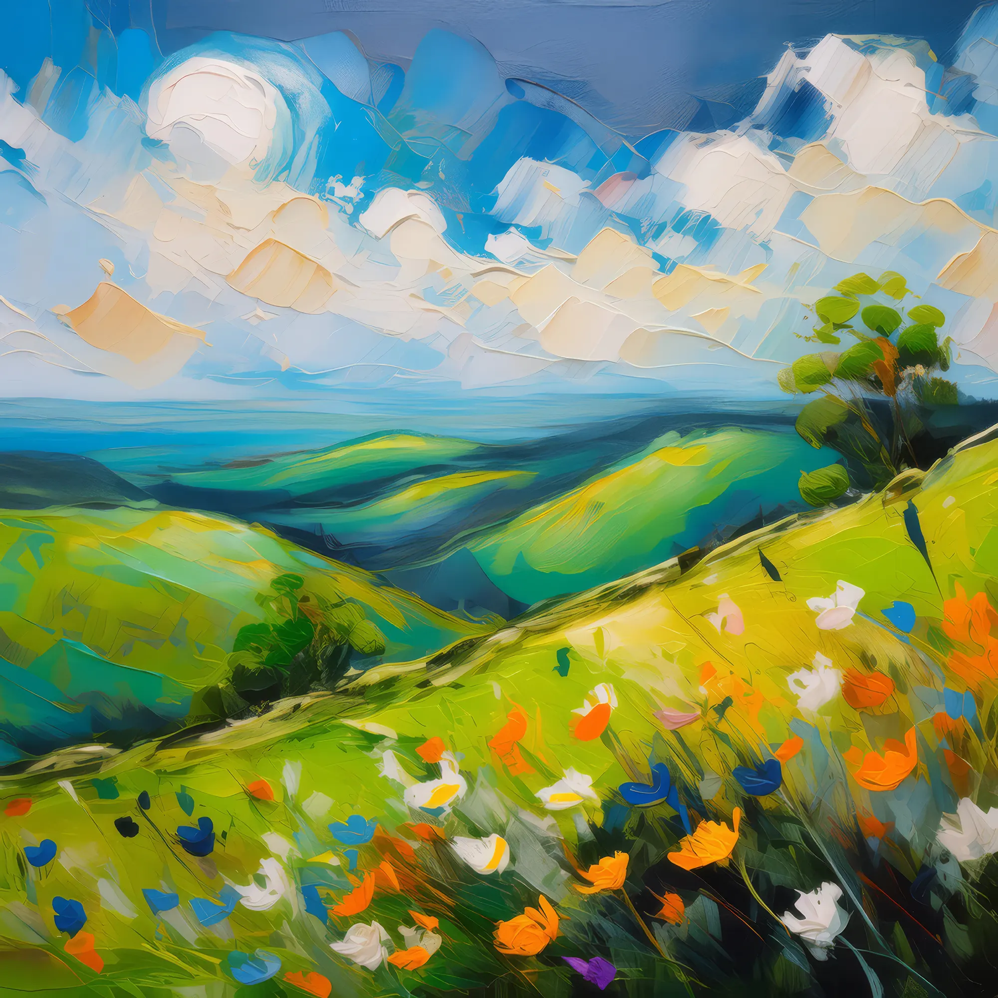 Painting: Verdant Hills Bluff
