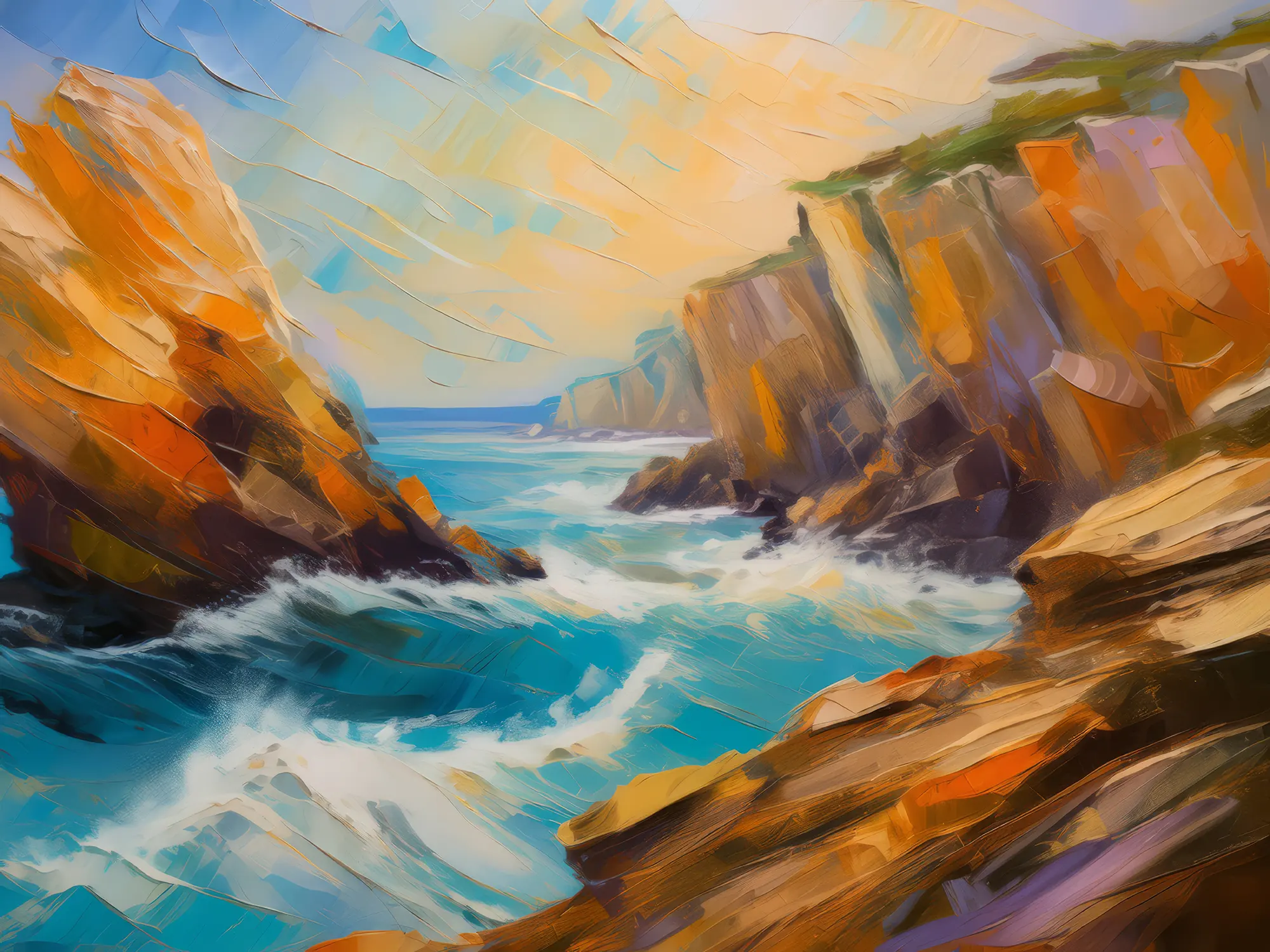 Painting: Whispering Winds through Weathered Crags