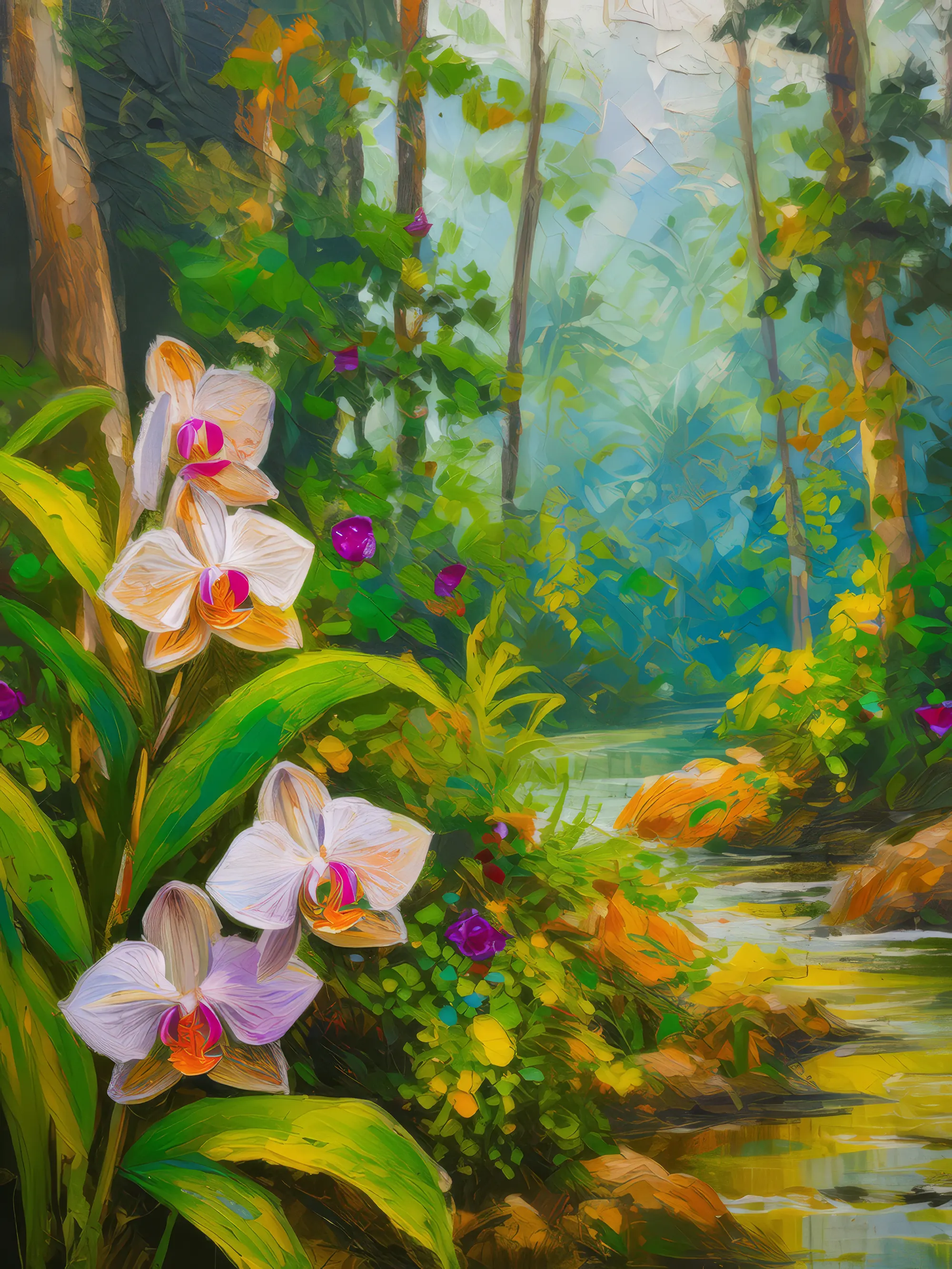 Painting: Wild Orchids of Boreal