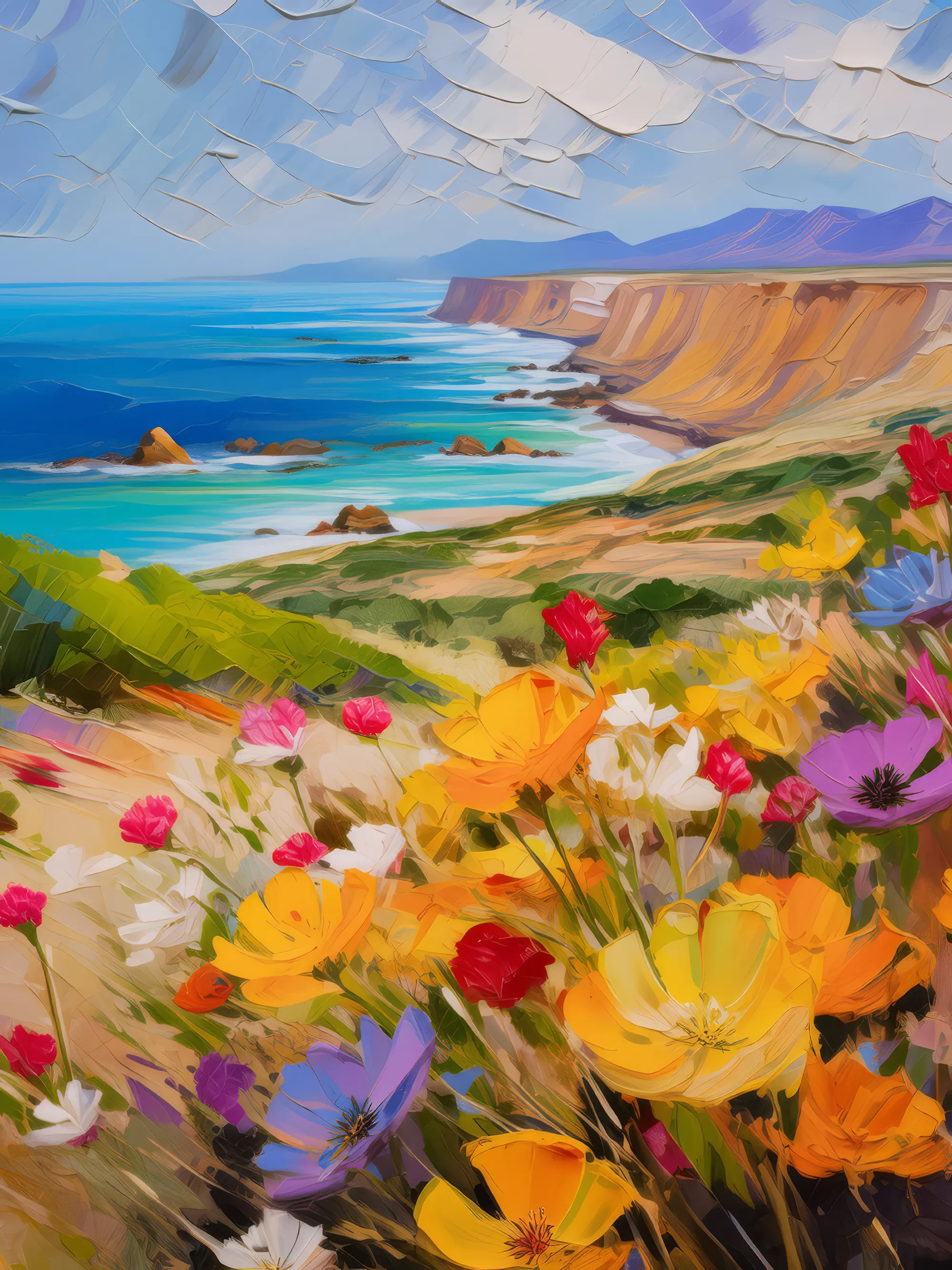 Painting: Wildflowers of the Ocean Desert