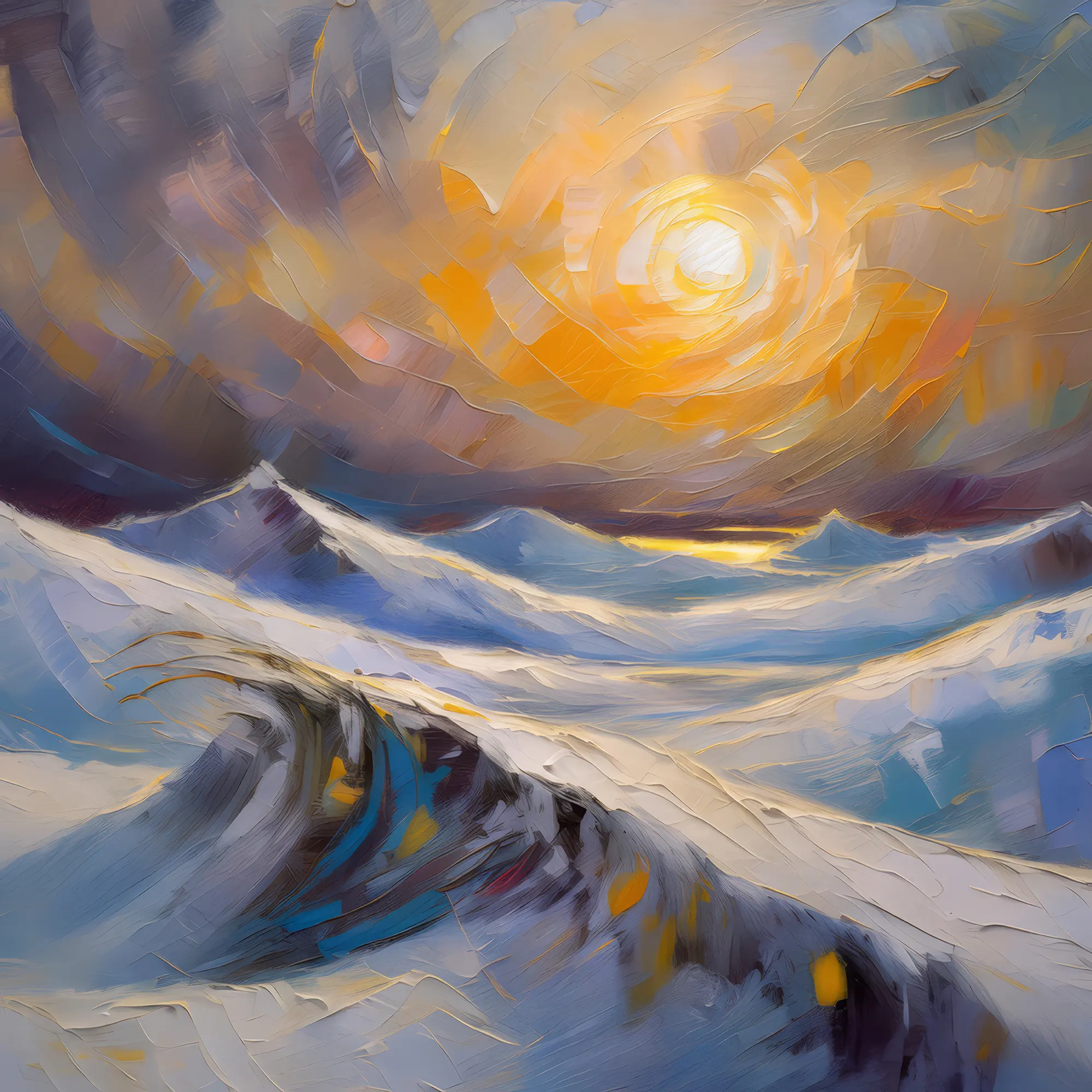 Painting: Wind-Swept Arctic Dunes