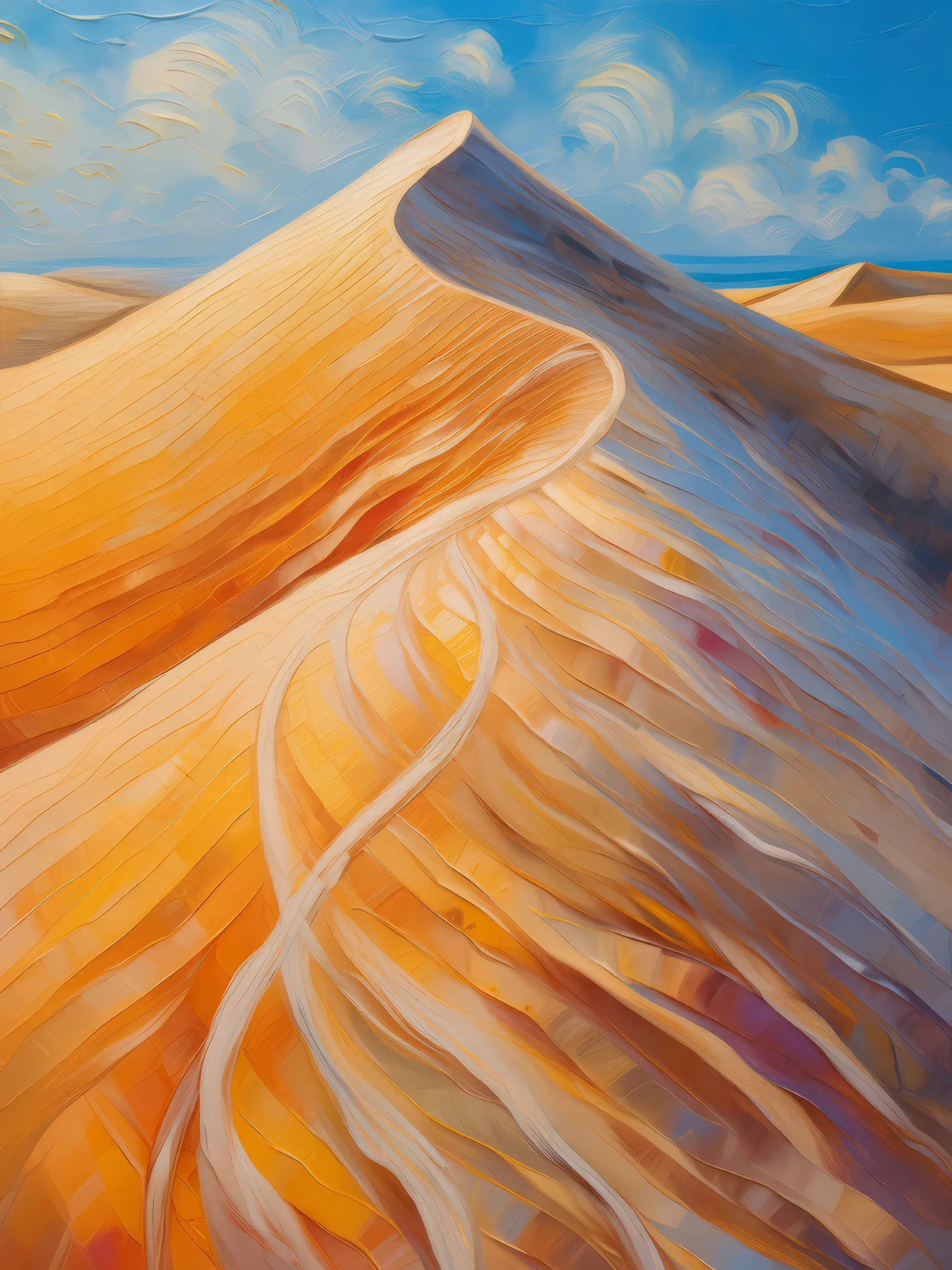 Painting: Wind-Swept Dune Crest