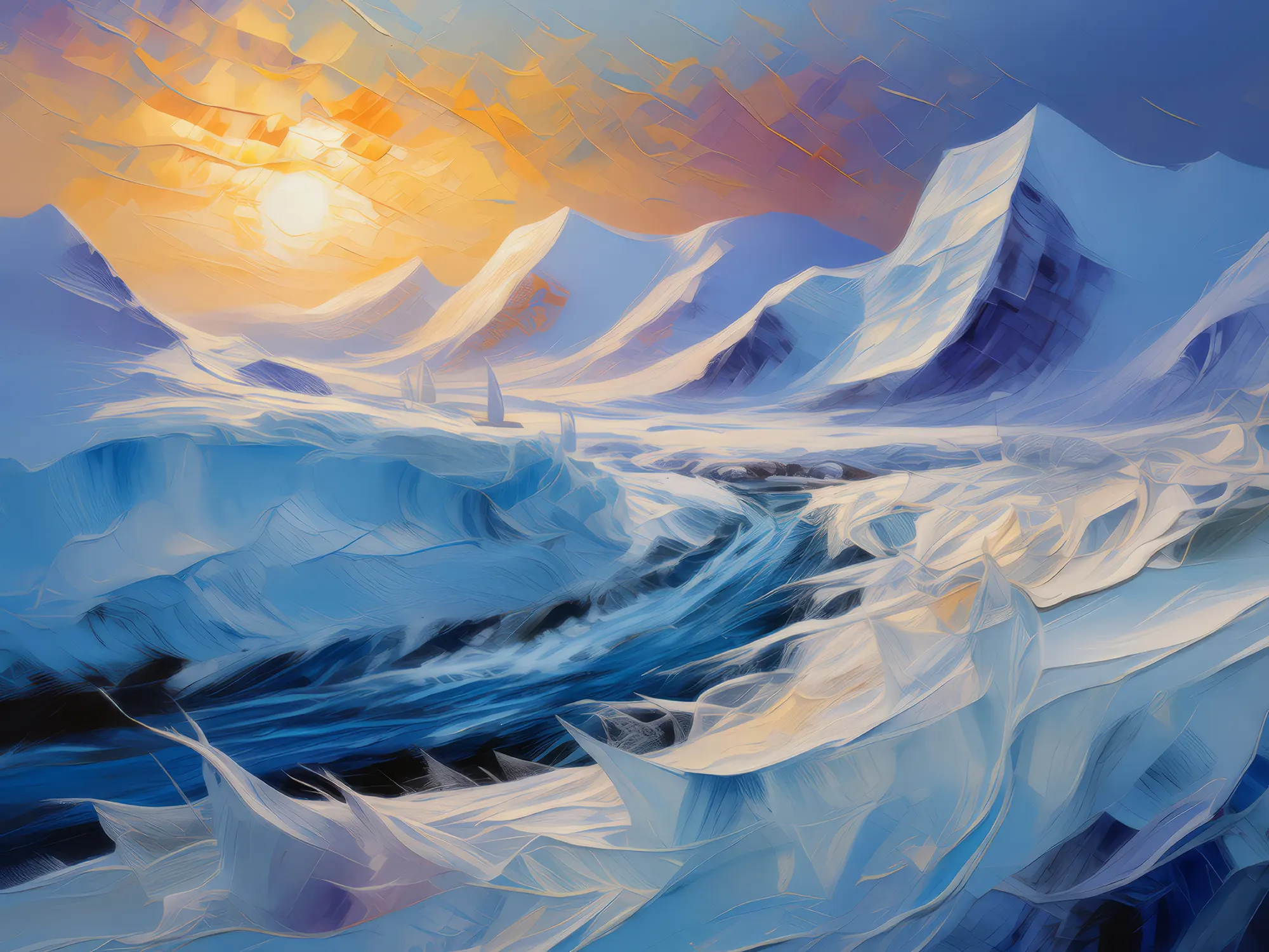 Painting: Wind-Swept Polar Tundra