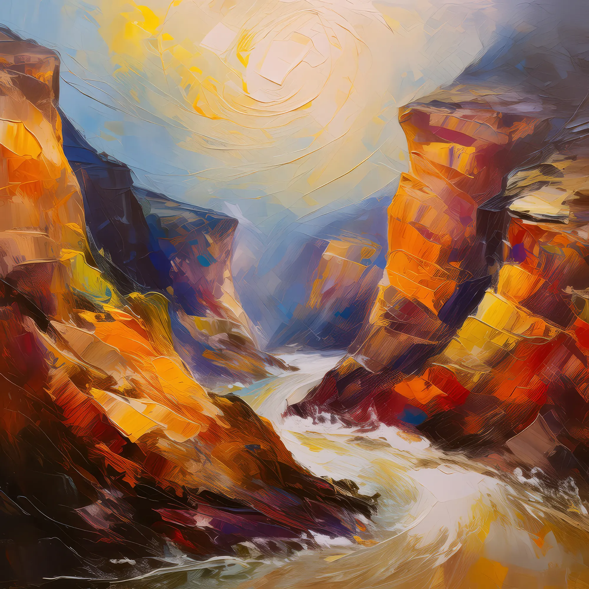 Painting: Windy Canyon Chasm