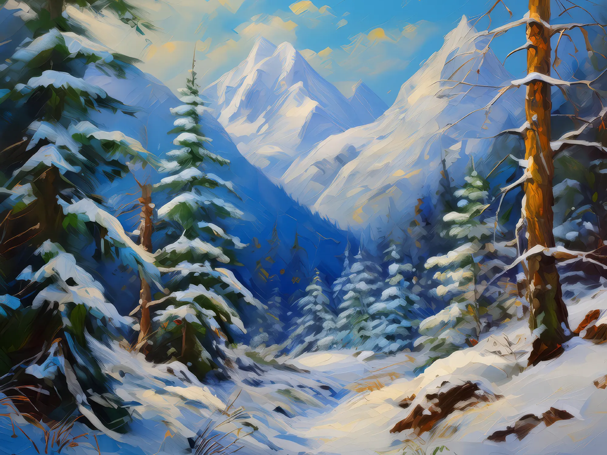 Painting: Winter Alpine Silence