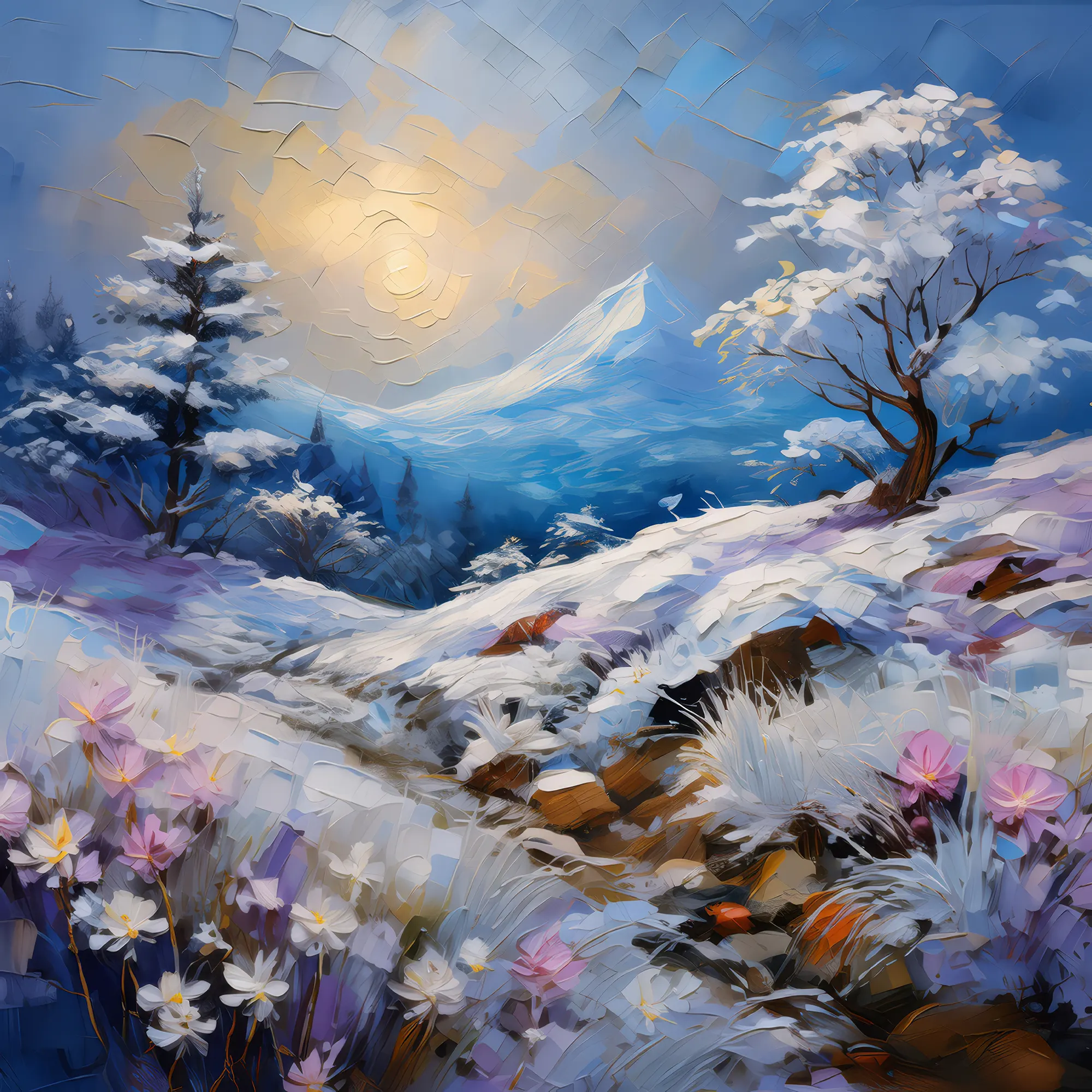 Painting: Winter Frost on Knoll