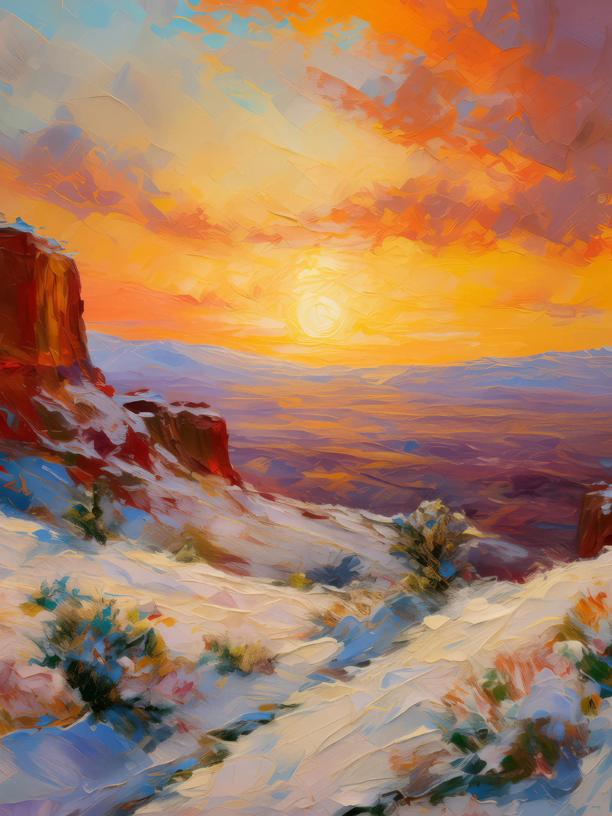Painting: Winter Mesa Sunset